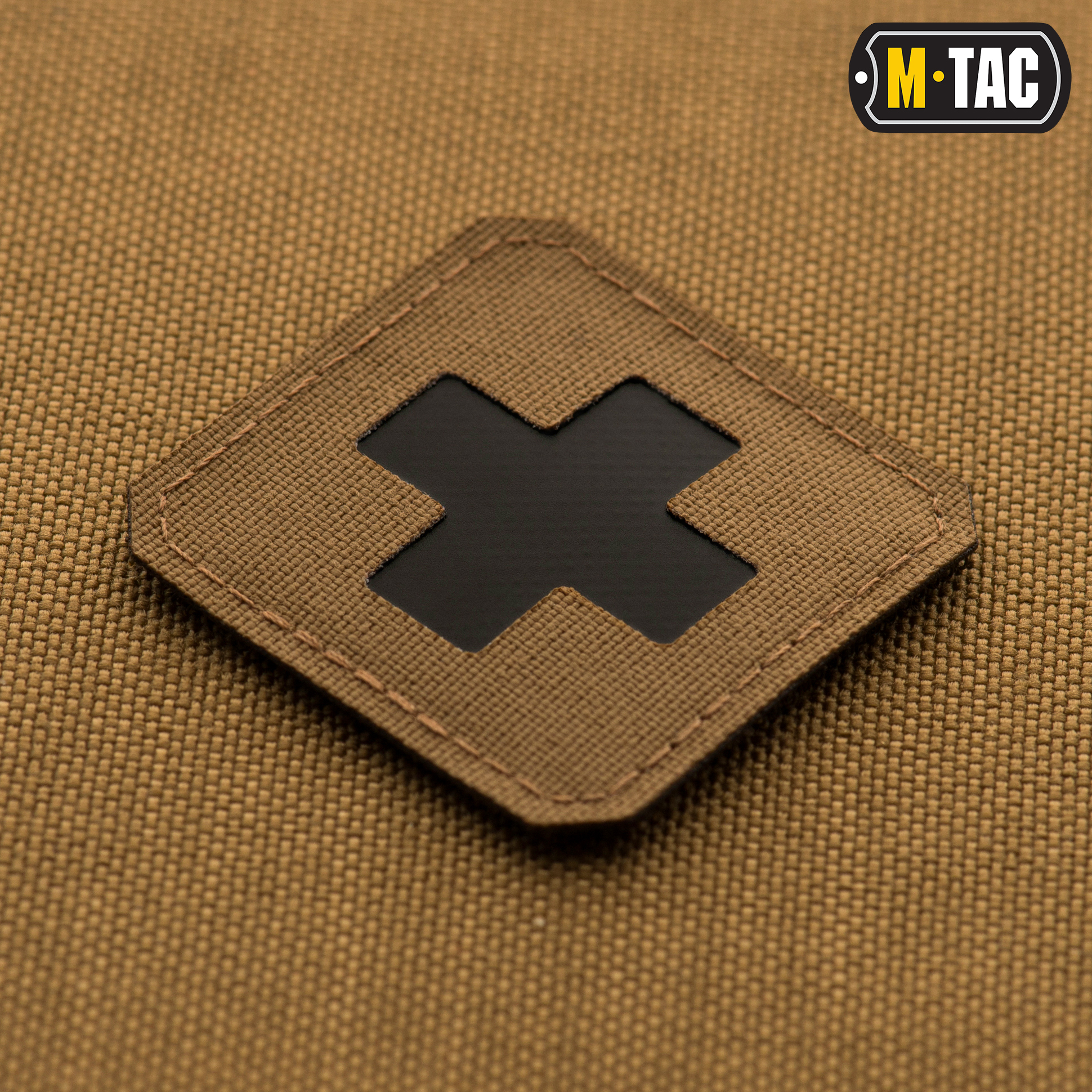 M-Tac нашивка Medic Cross Laser Cut Coyote/Black — 3
