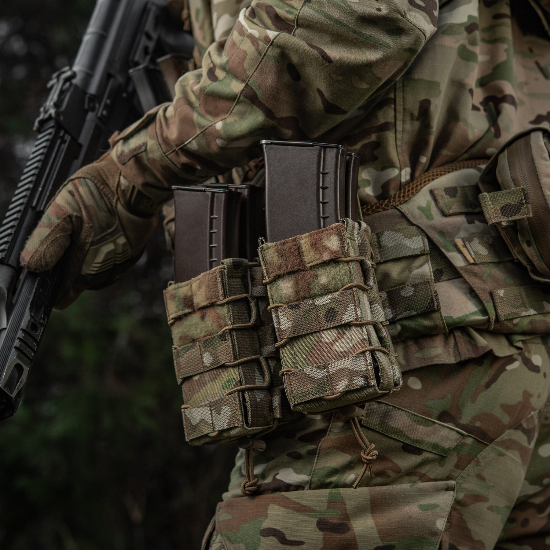 M-Tac подсумок для АК двойной с клапаном Gen.3 Multicam — 20