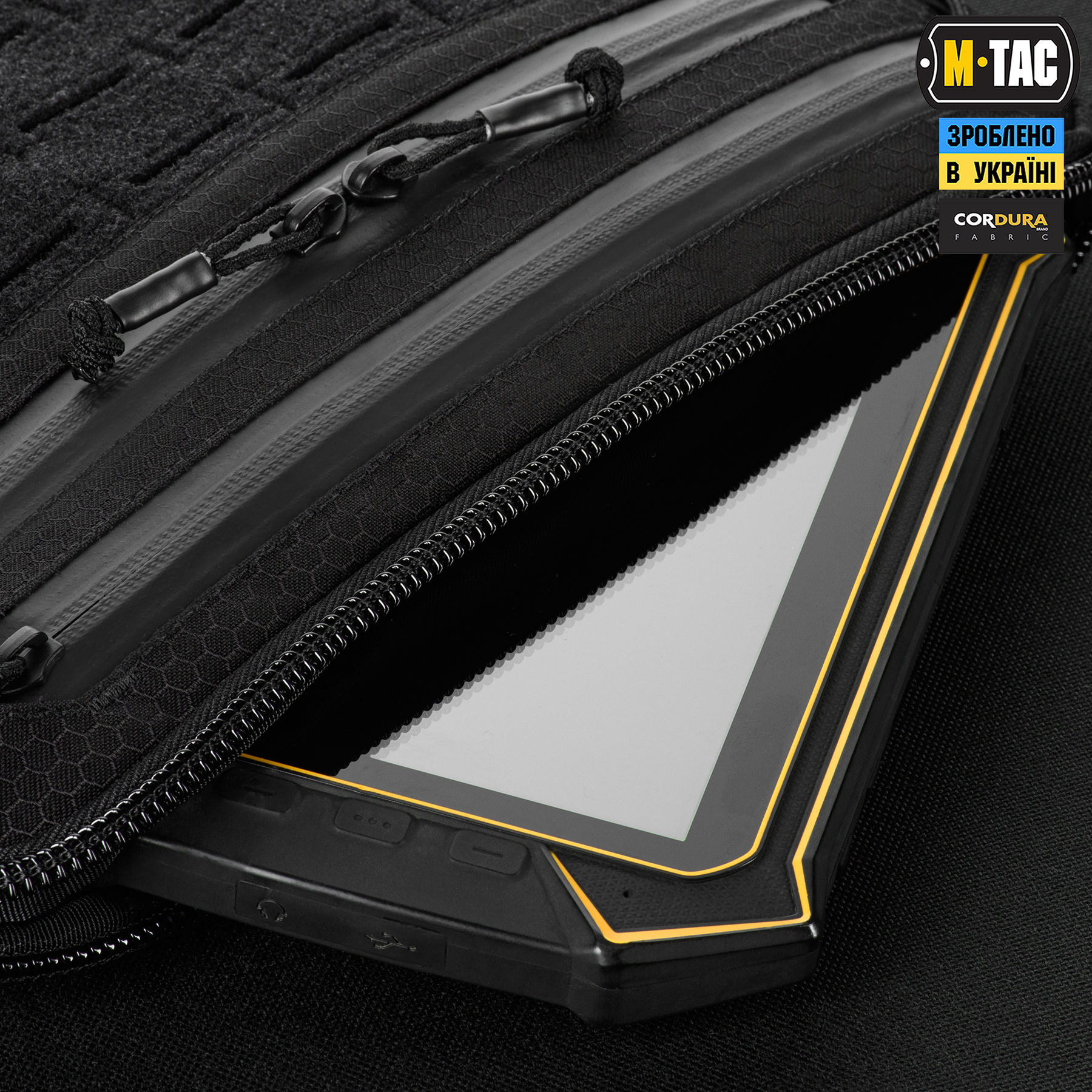 M-Tac сумка Admin Bag Medium Elite с липучкой Hex Black — 7