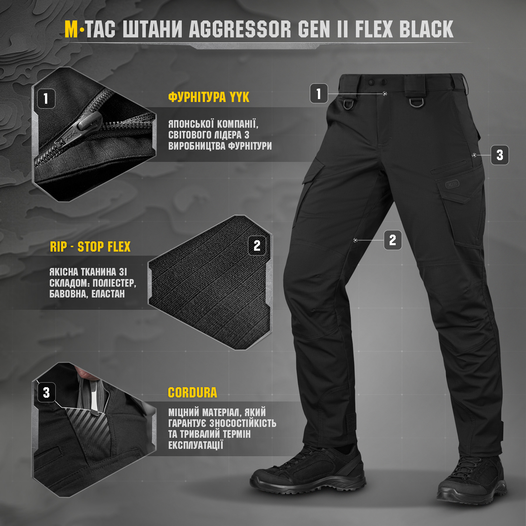 M-Tac брюки Aggressor Gen II Flex Black — 7