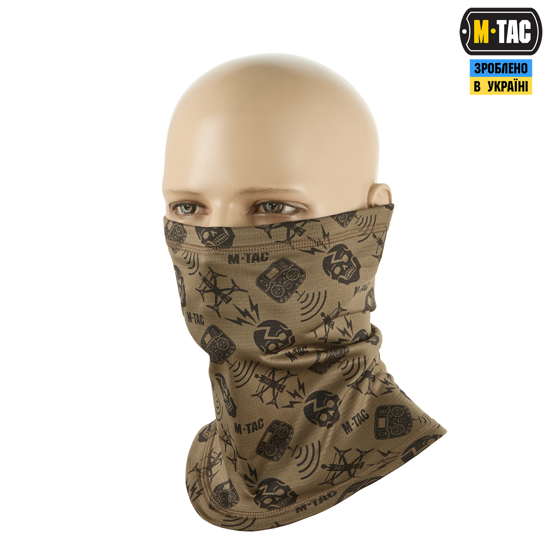 M-Tac шарф-труба микрофлис Drone Pattern Tan — 2