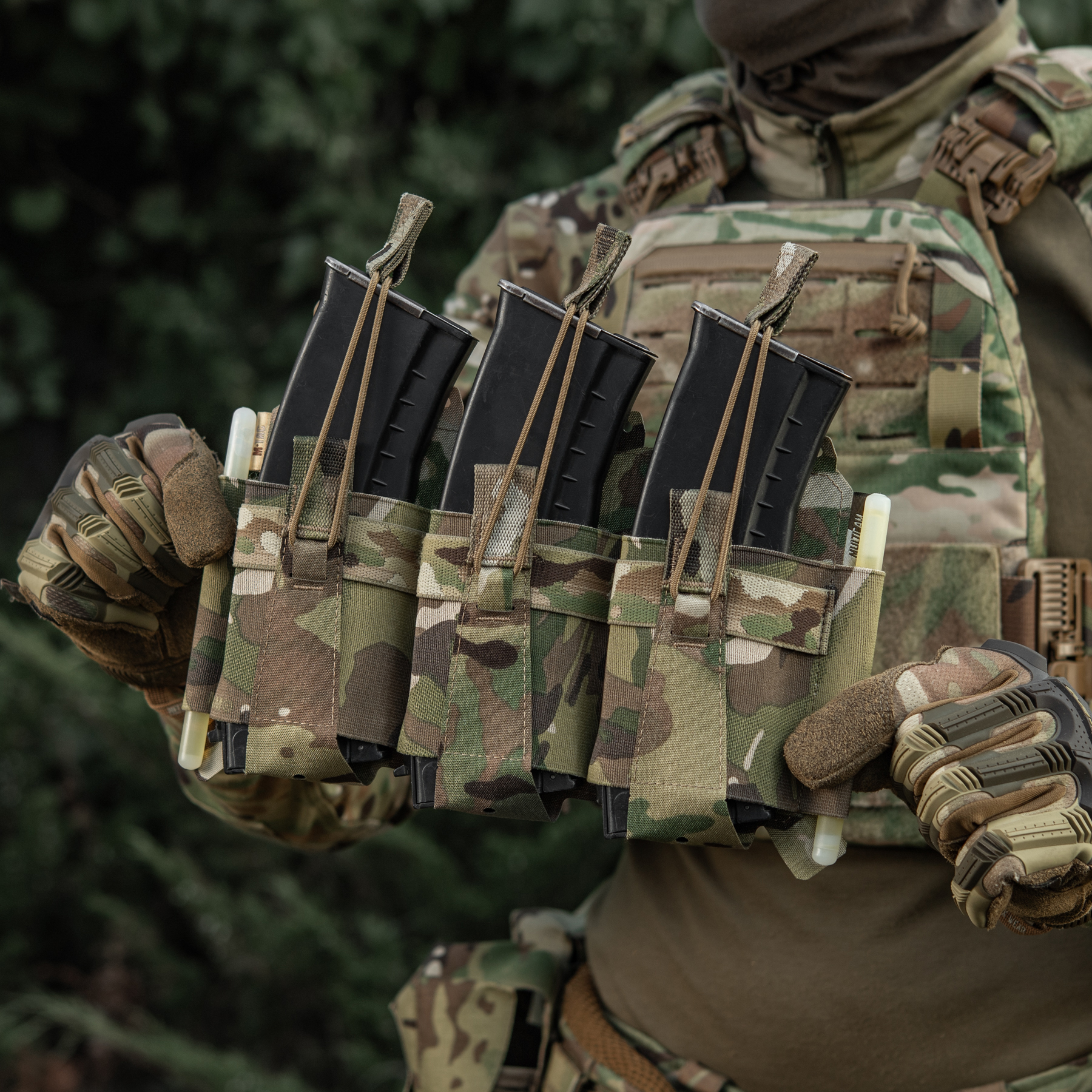 M-Tac передняя панель для плитоноски Cuirass QRS на три магазина Multicam — 30
