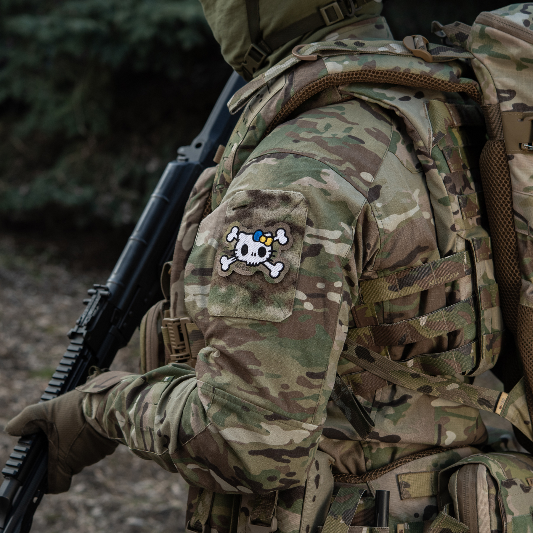 M-Tac нашивка KITTY (вышивка) White/Multicam — 9