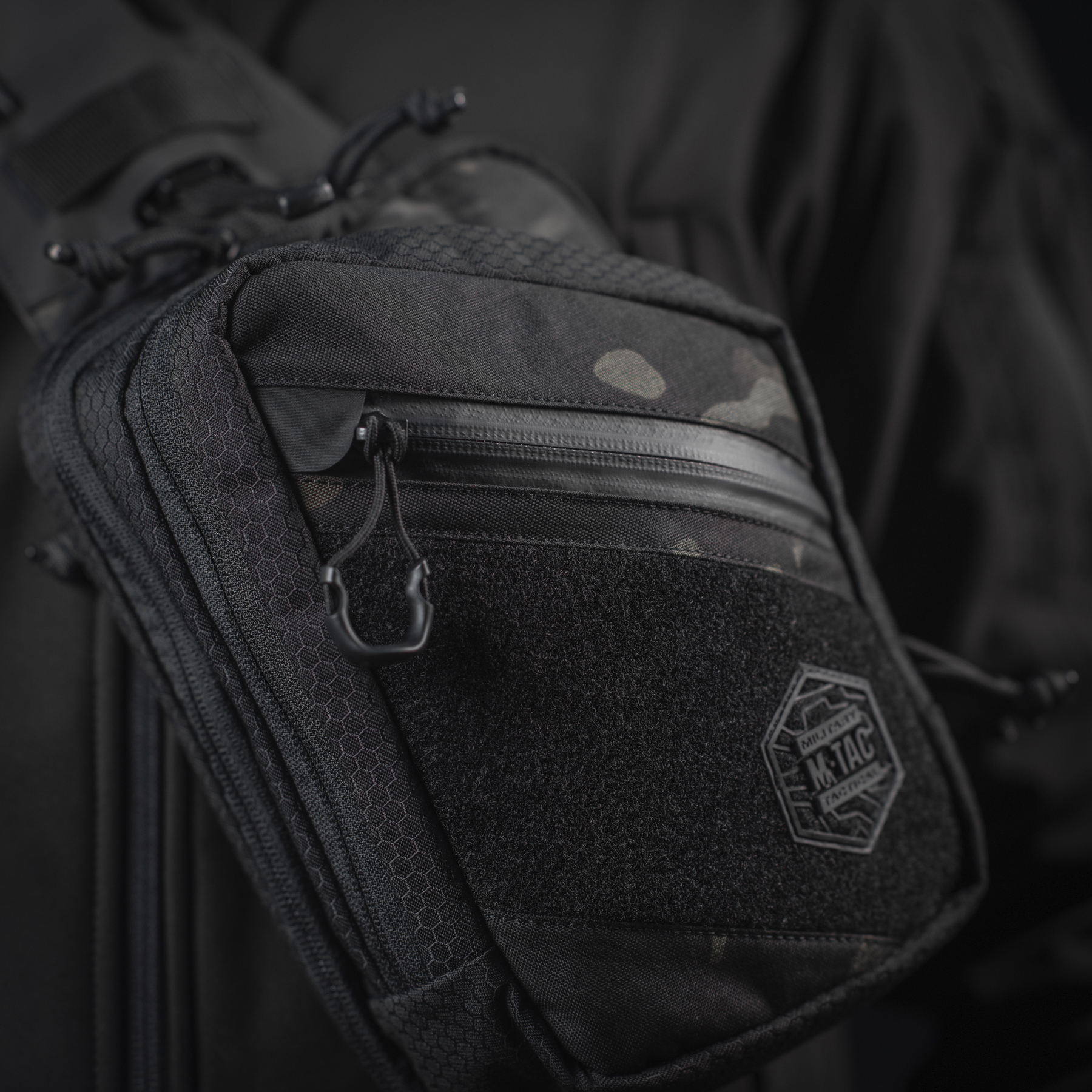 M-Tac сумка Sling Pistol Bag Elite Hex с липучкой Multicam Black/Black — 11