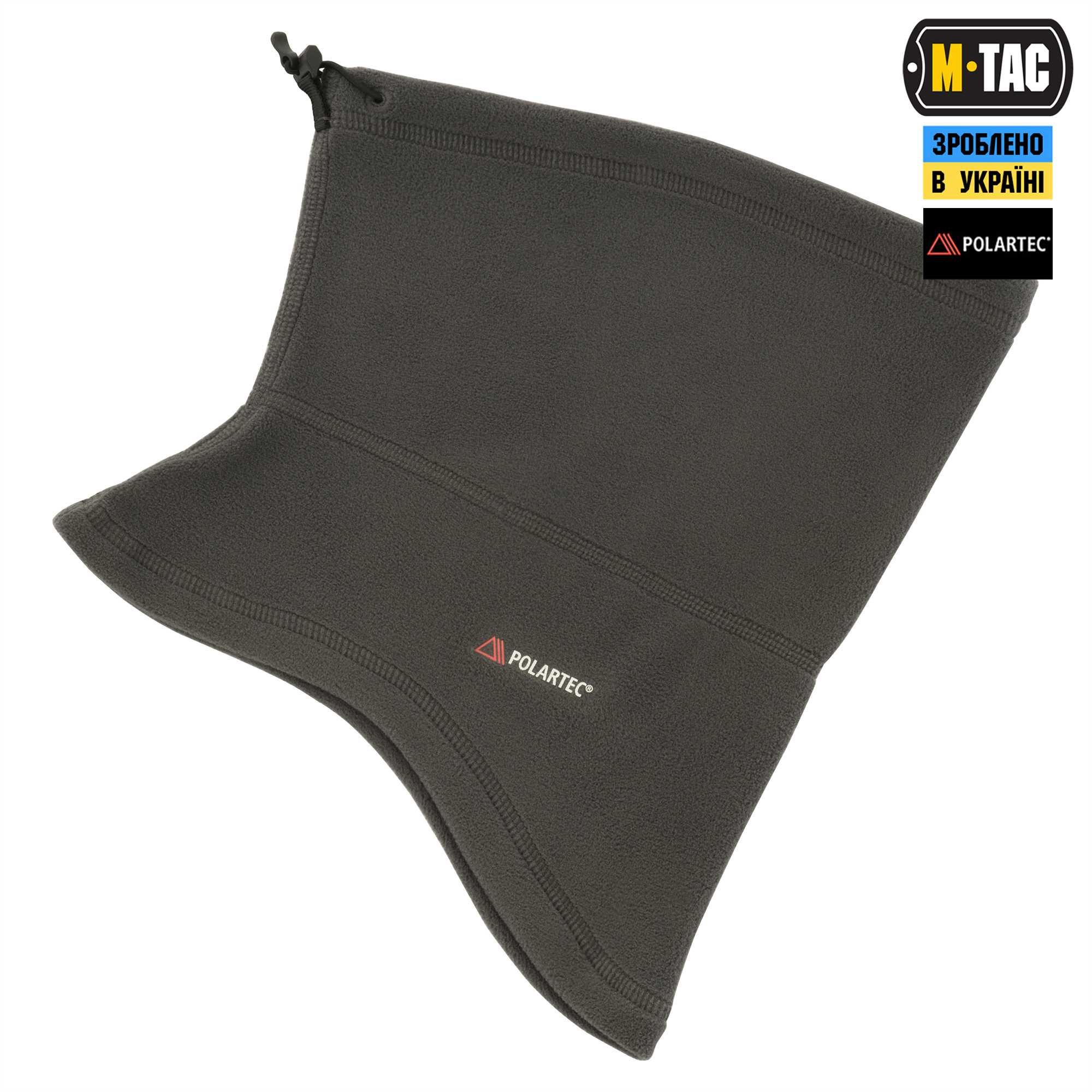 M-Tac шарф-труба анатомический с затяжкой Polartec Dark Grey — 4