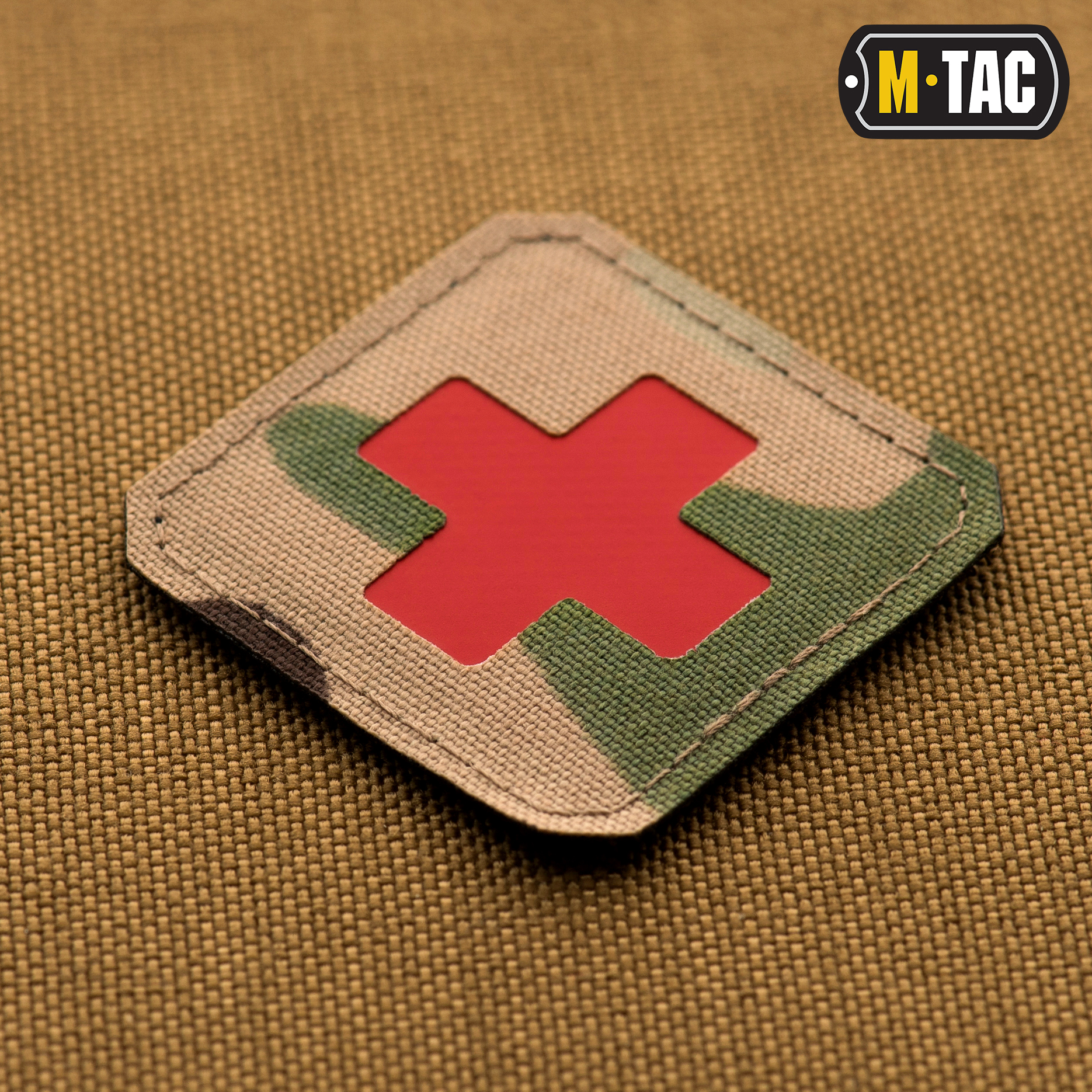 M-Tac нашивка Medic Cross Laser Cut Multicam/Red — 3