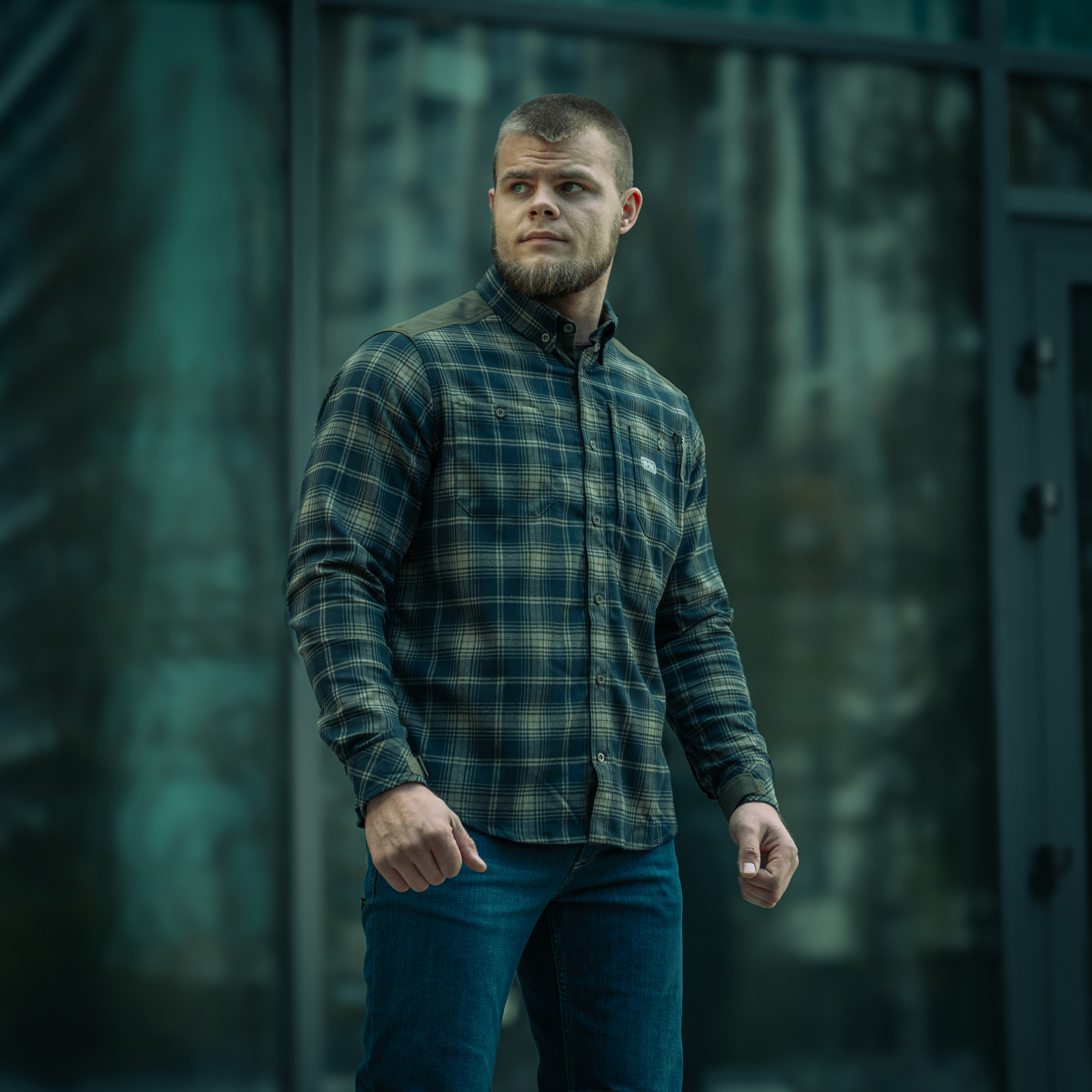 M-Tac рубашка Redneck Shirt Olive/Navy Blue — 34