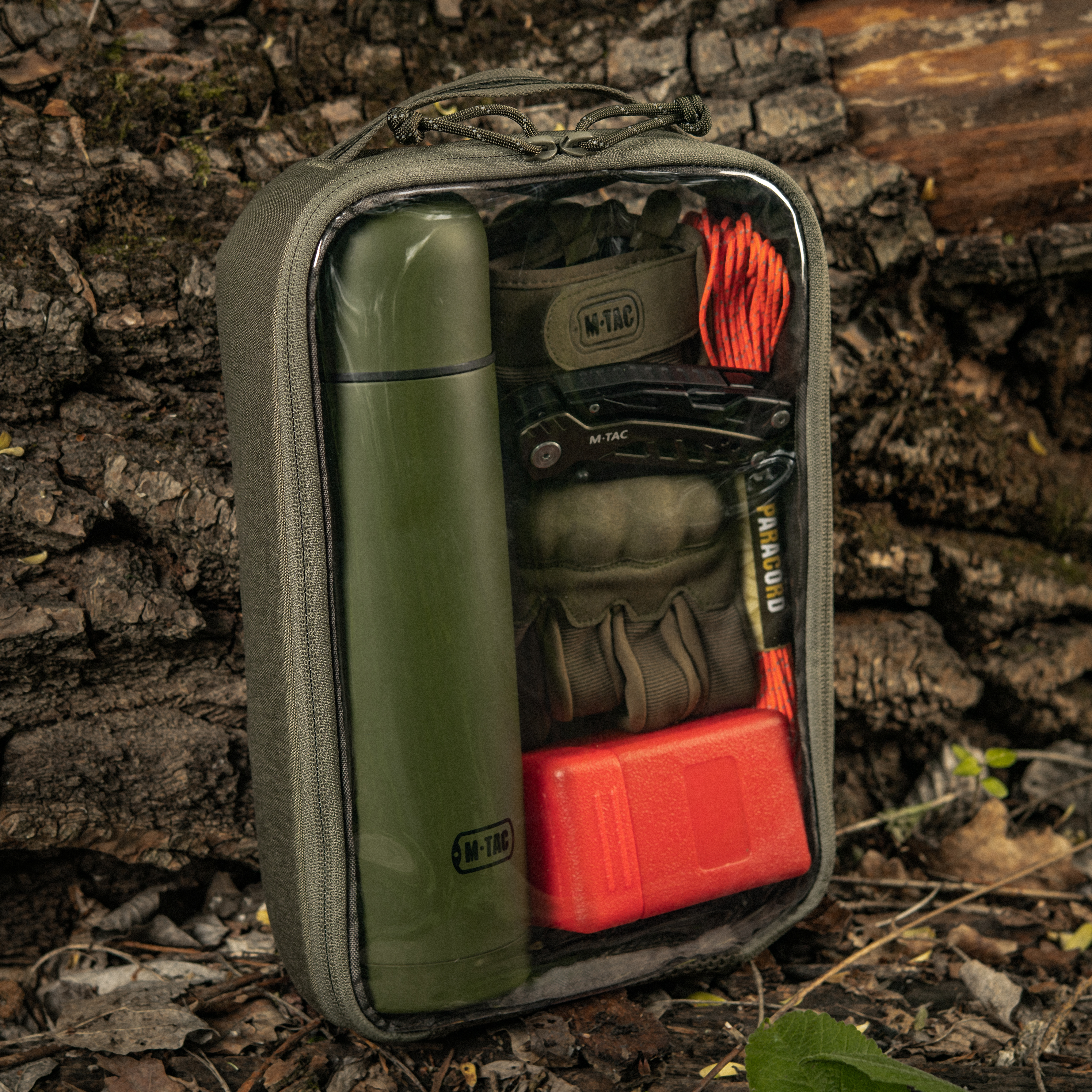 M-Tac органайзер утилитарный прозрачный Elite Large (30х19 см) Ranger Green — 7