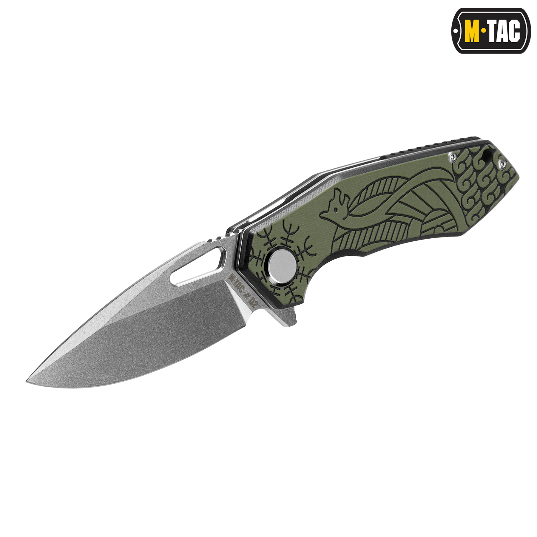 M-Tac нож складной Type 12 Scandinavian Stonewash Black/Olive — 5