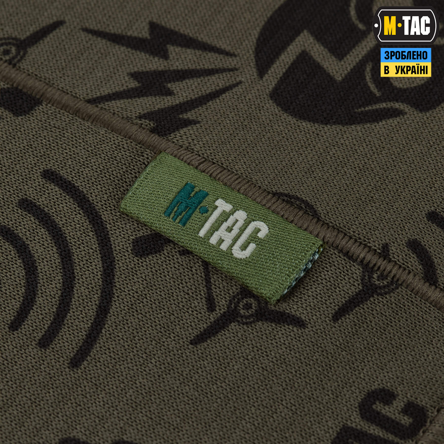 M-Tac шарф-труба микрофлис Drone Pattern Dark Olive — 9