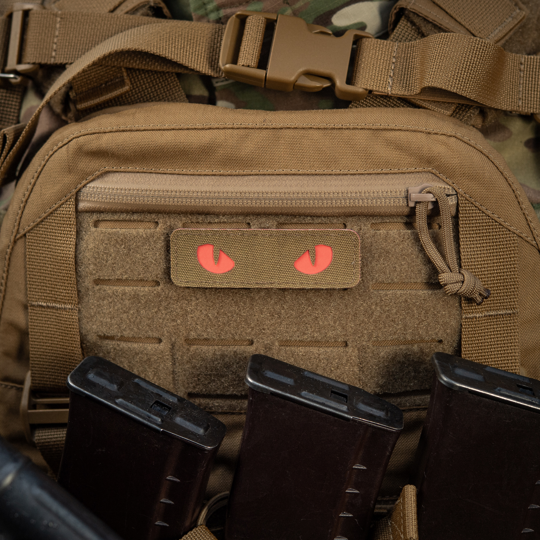 M-Tac нашивка Cat Eyes Laser Cut Coyote/Red/GID — 7