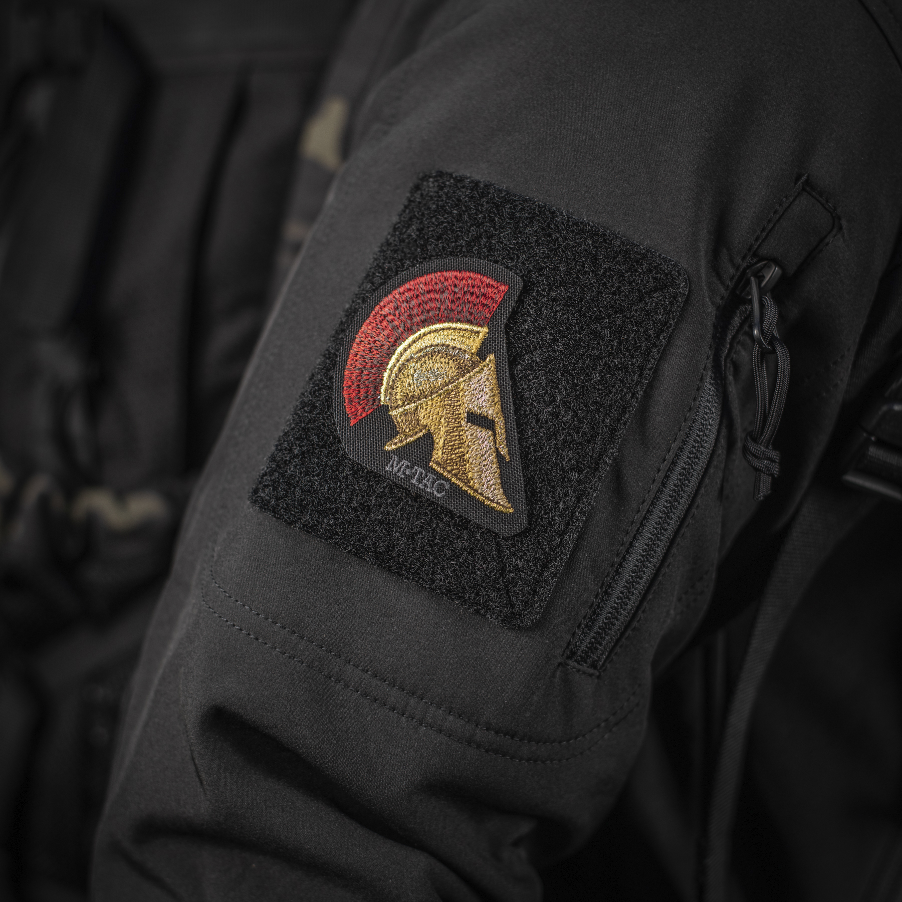 M-Tac нашивка Spartan Helmet (вышивка) Black — 10