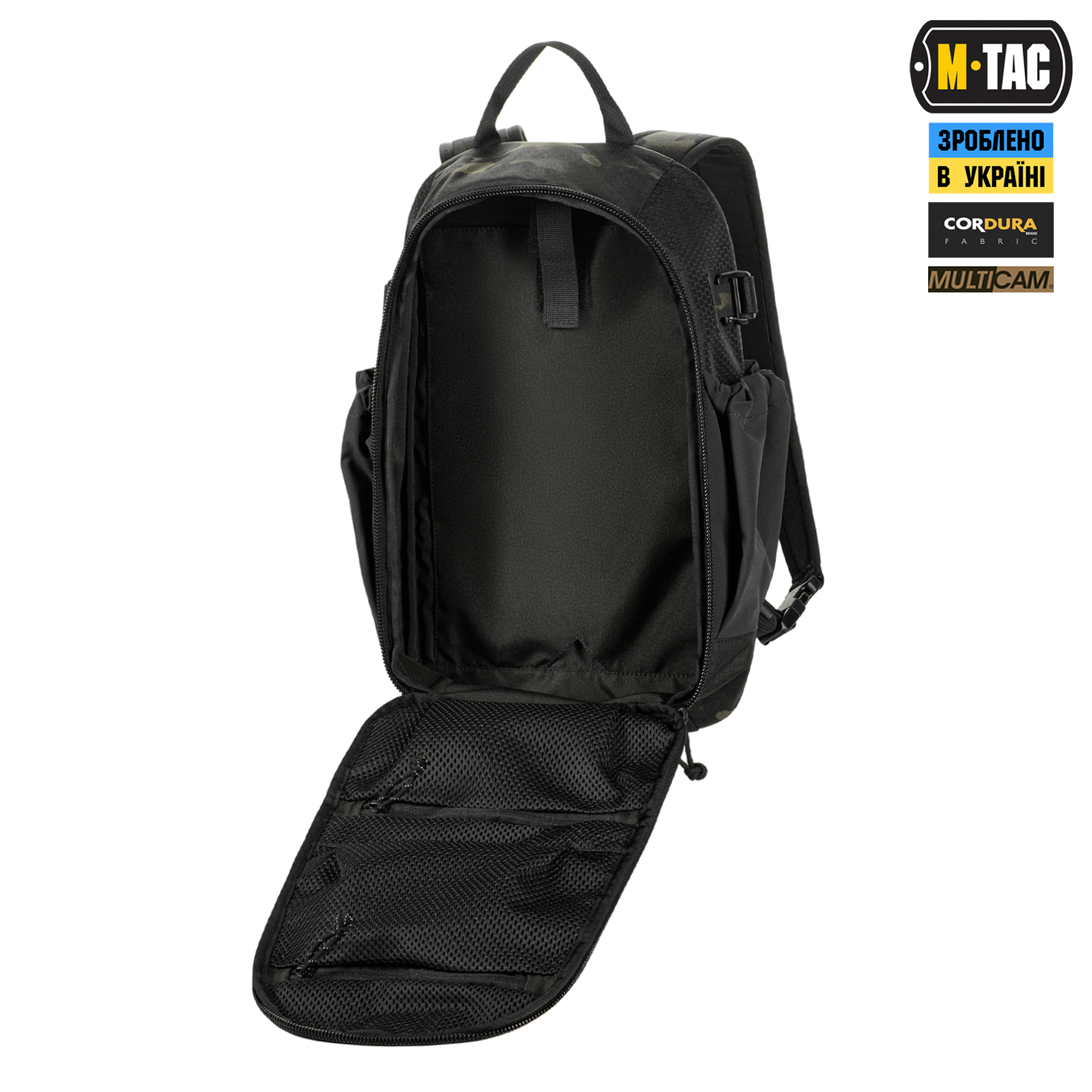 M-Tac рюкзак Sturm с эргономичными лямками Elite Multicam Black — 6