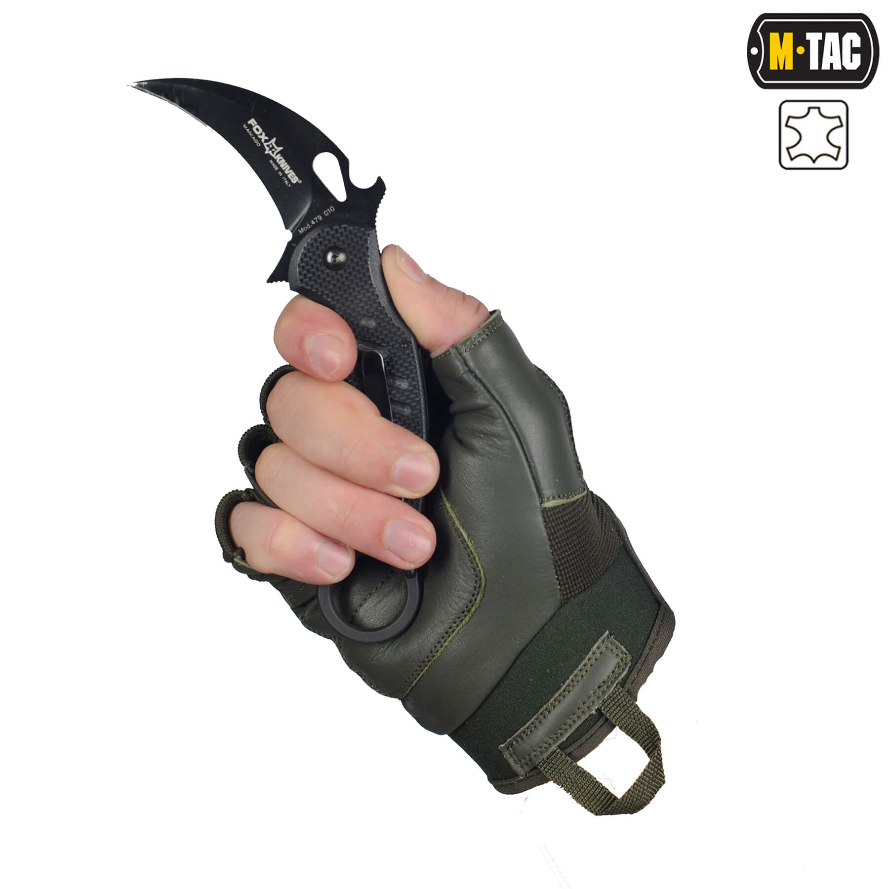 M-Tac перчатки беспалые Assault Mk.4 Olive — 3