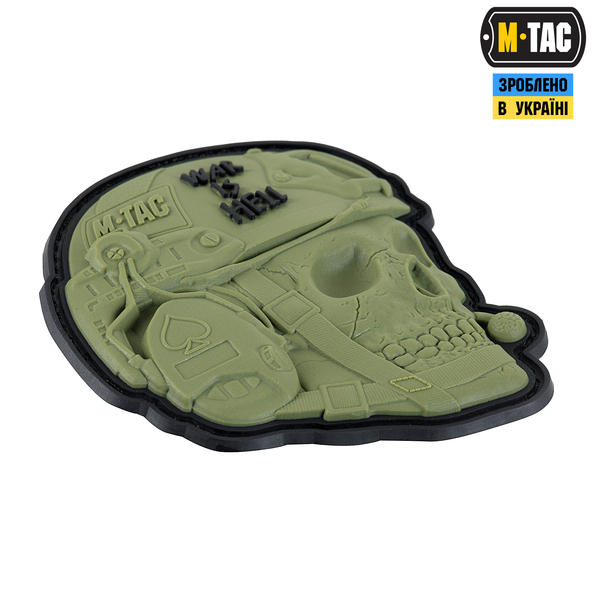 M-Tac нашивка War is Hell 3D PVC Olive — 3