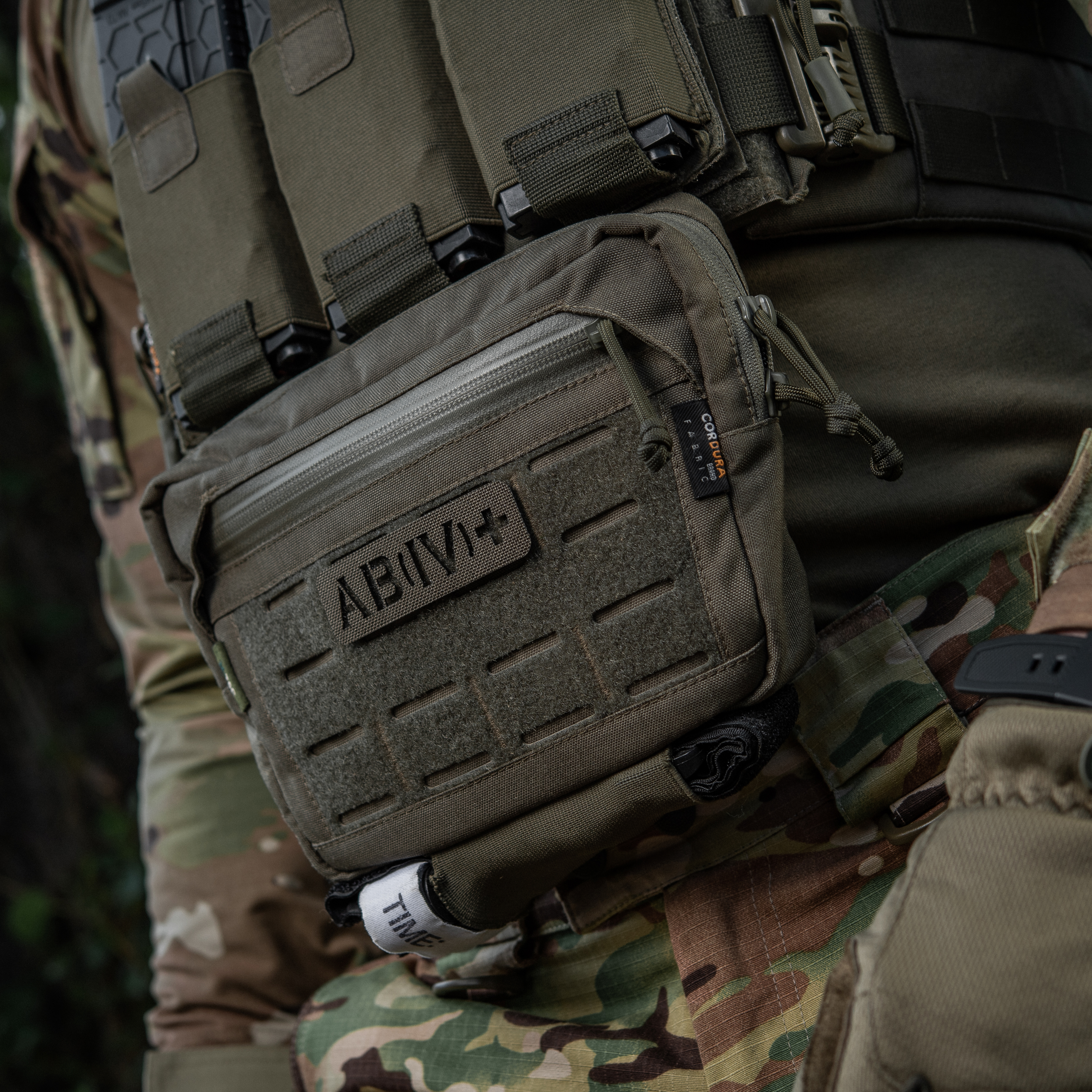 M-Tac нашивка группа крови AB (IV) + сквозная Laser Cut 25х80 Ranger Green — 7