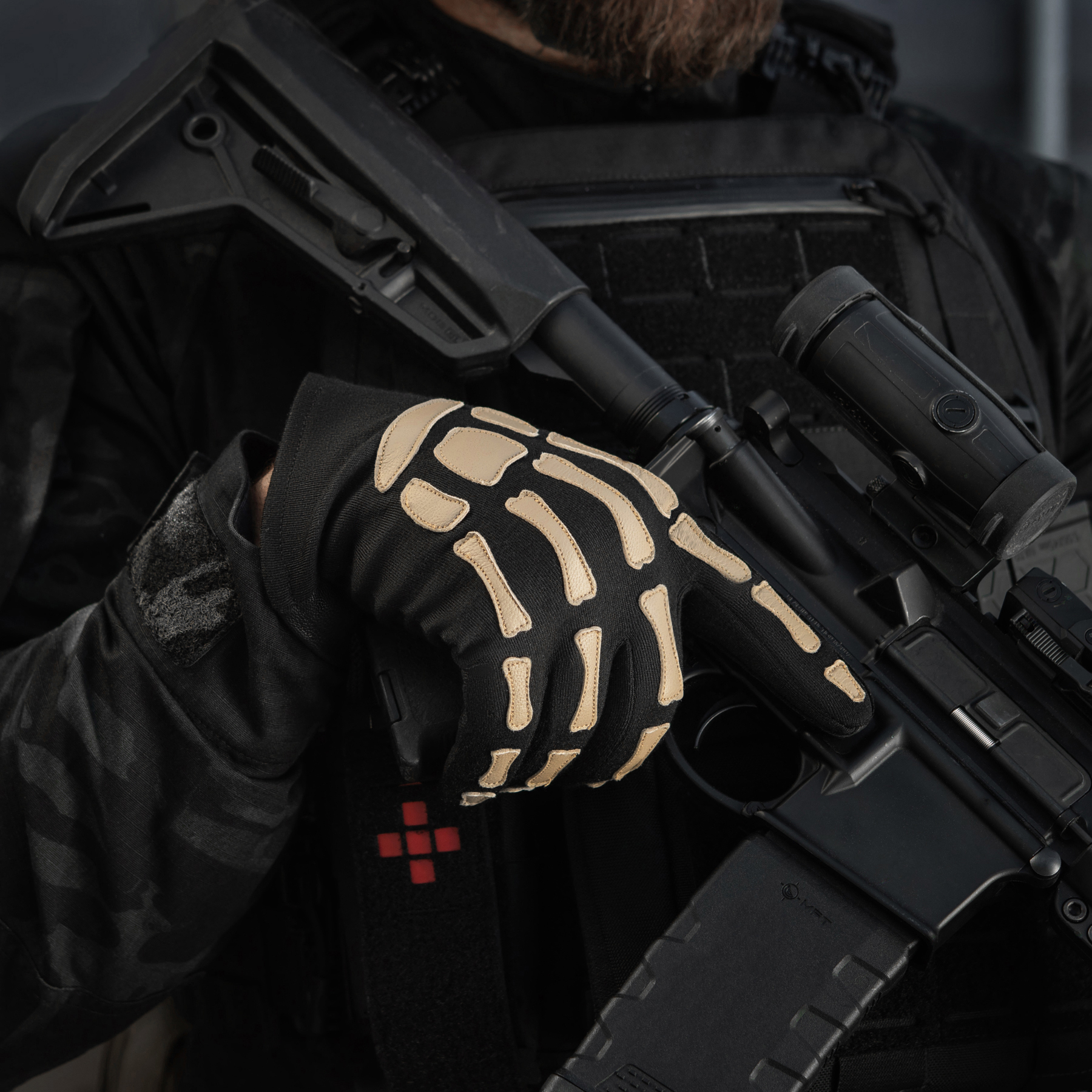 M-Tac перчатки Skeleton Nomex Black/Coyote — 10