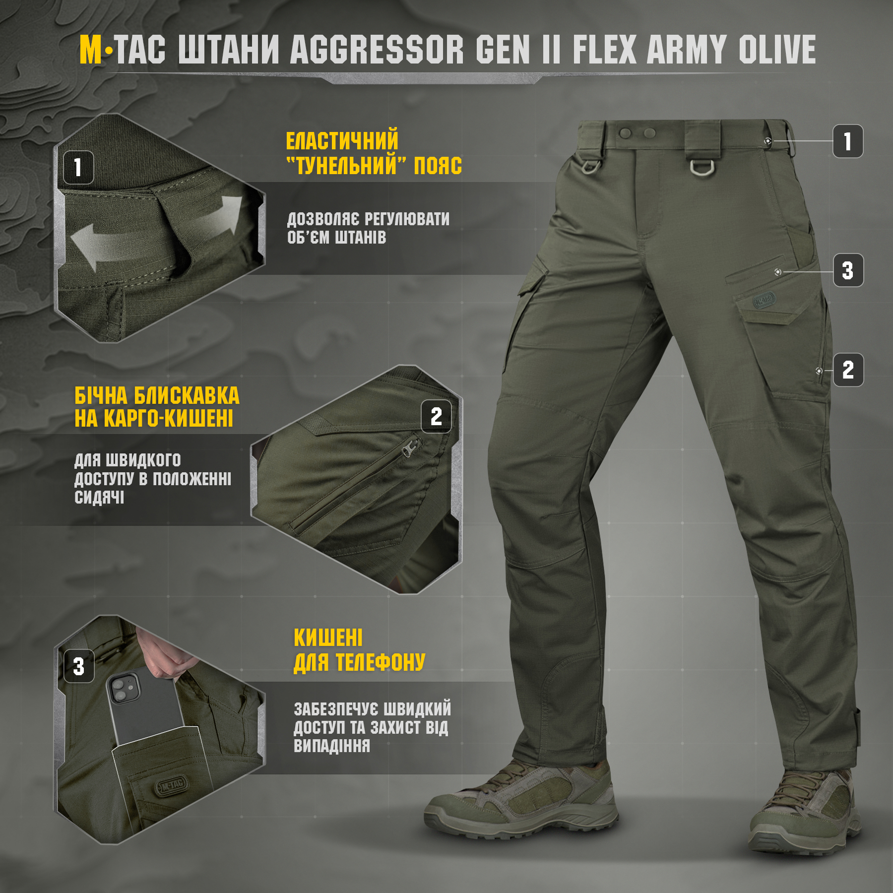 M-Tac брюки Aggressor Gen II Flex Army Olive — 9