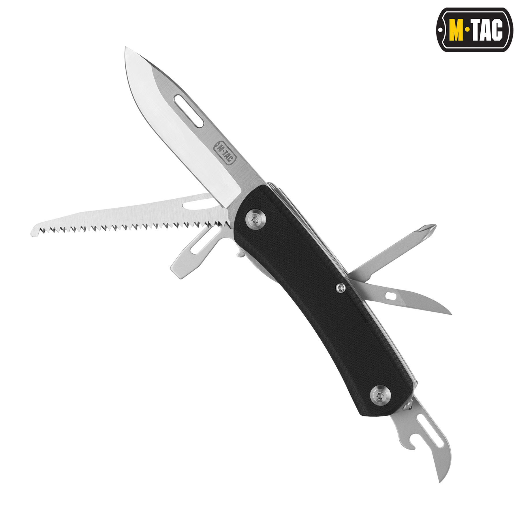 M-Tac нож складной Type 9 (6 инструментов) Black/Steel — 2
