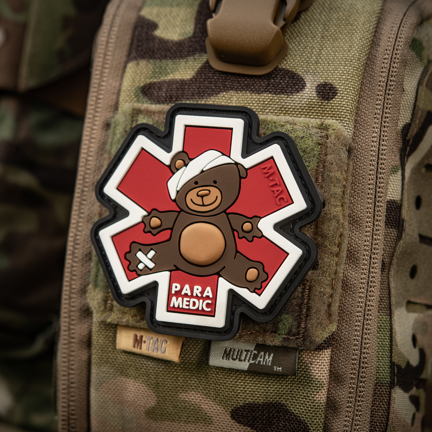 M-Tac нашивка Paramedic Ведмідь (PVC) Brown/Black — 5