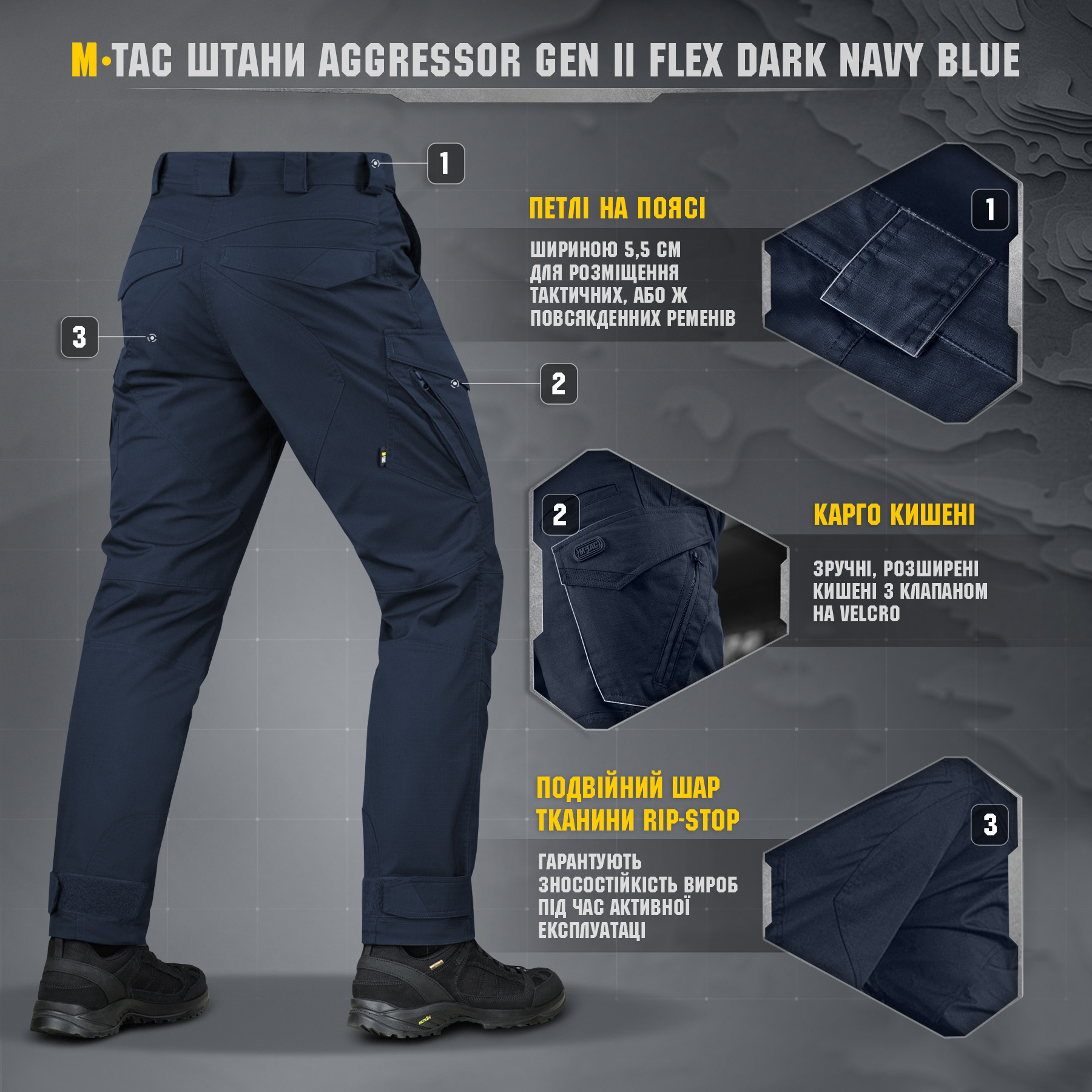 M-Tac брюки Aggressor Gen II Flex Dark Navy Blue — 10
