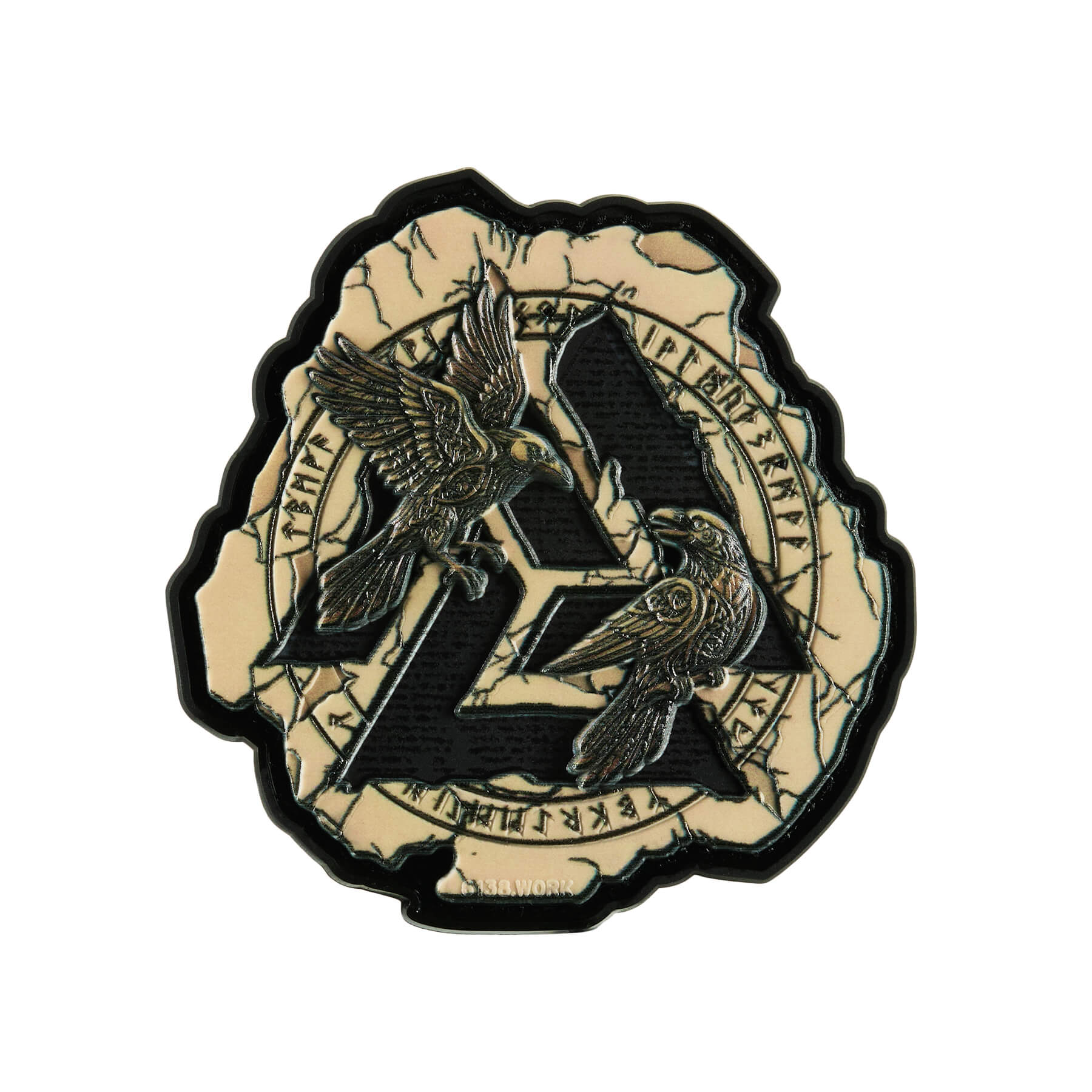 Нашивка Valknut ravens PVC — 2