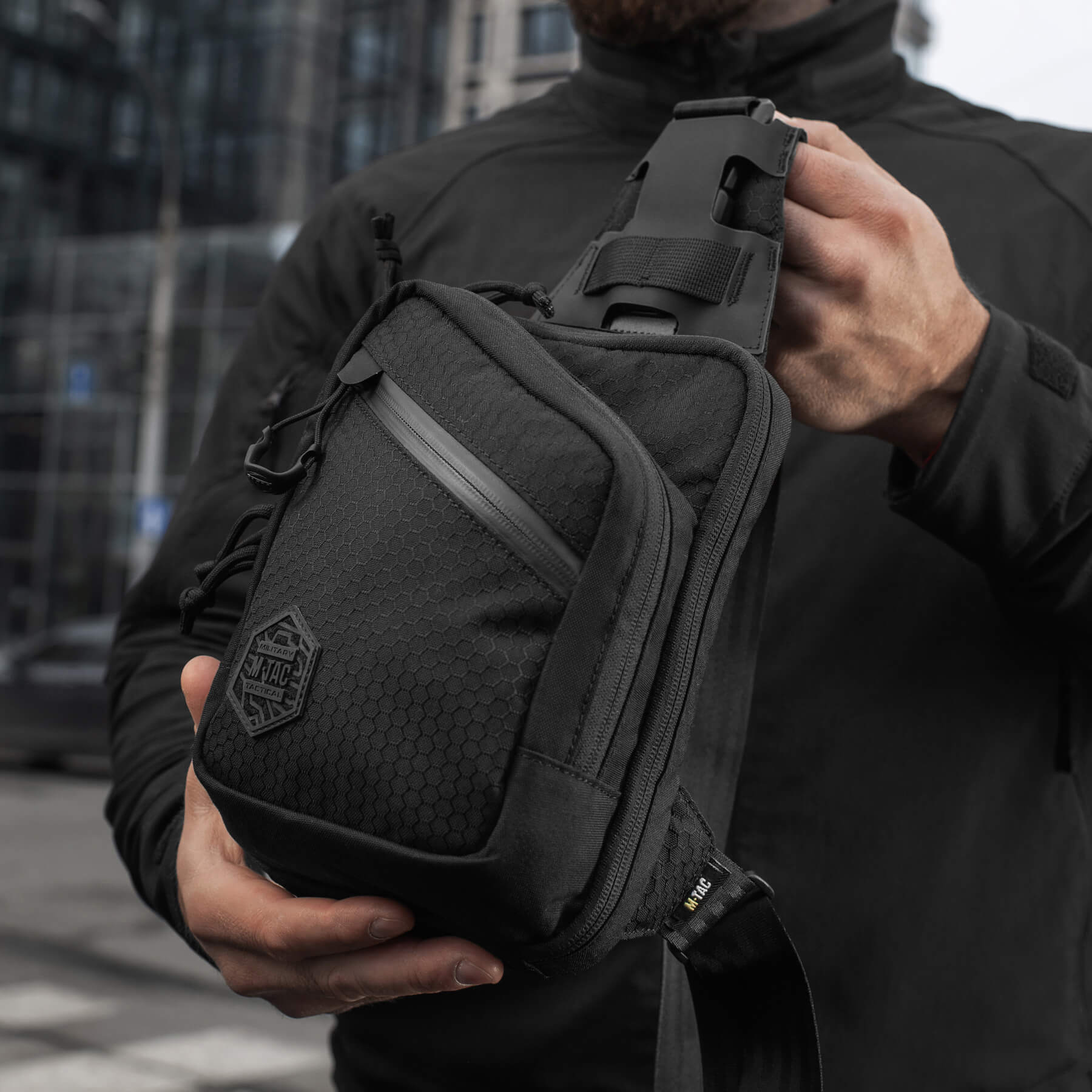 M-Tac сумка Sling Pistol Bag Hex Black — 31