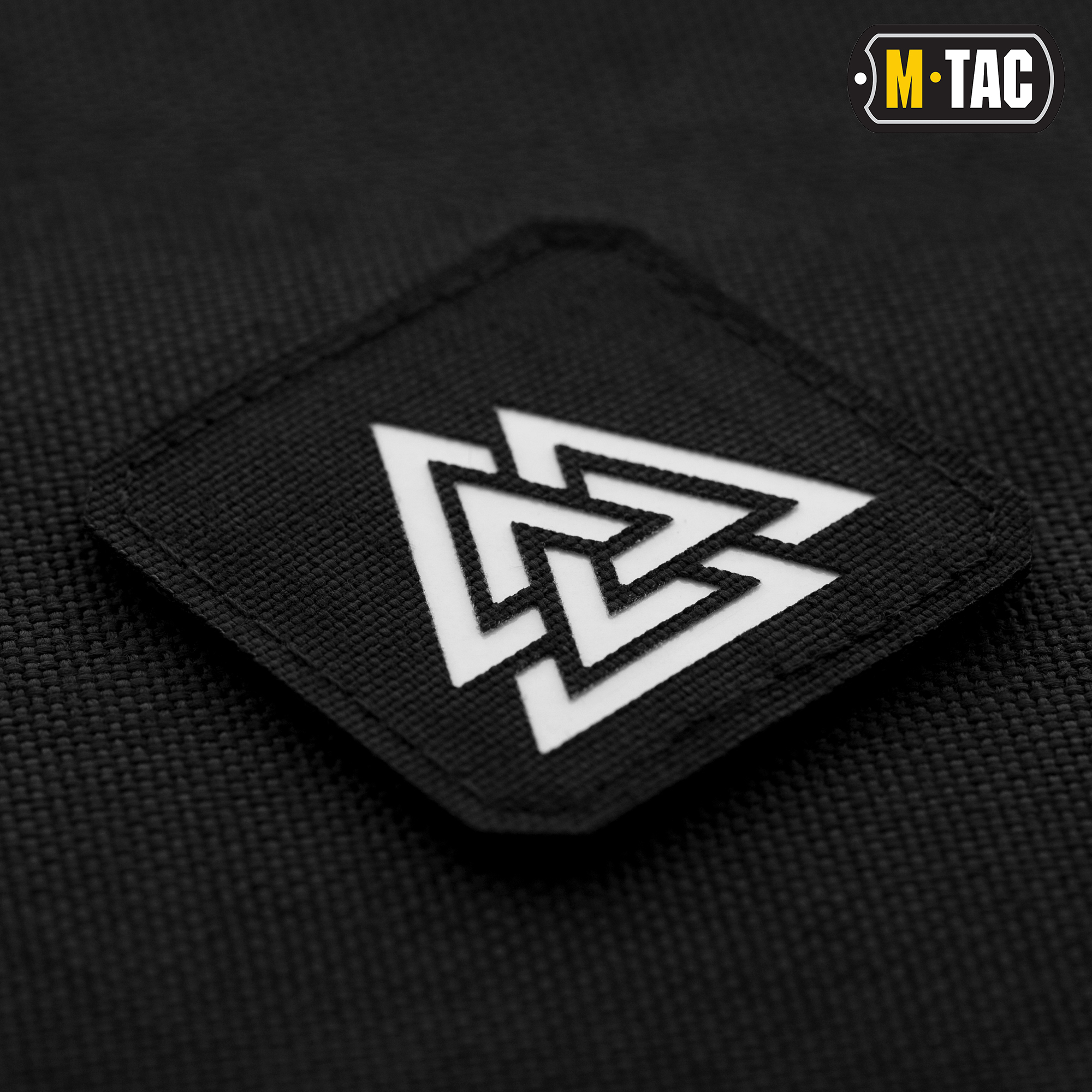 M-Tac нашивка Валькнут Laser Cut Black/GID — 3