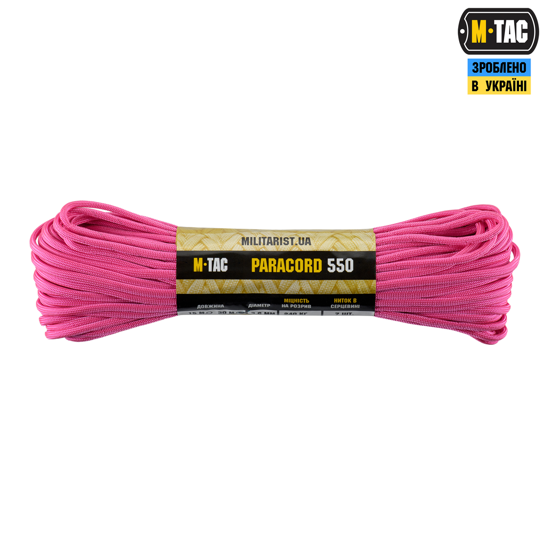 M-Tac паракорд 550 type III 30m Neon Pink — 2