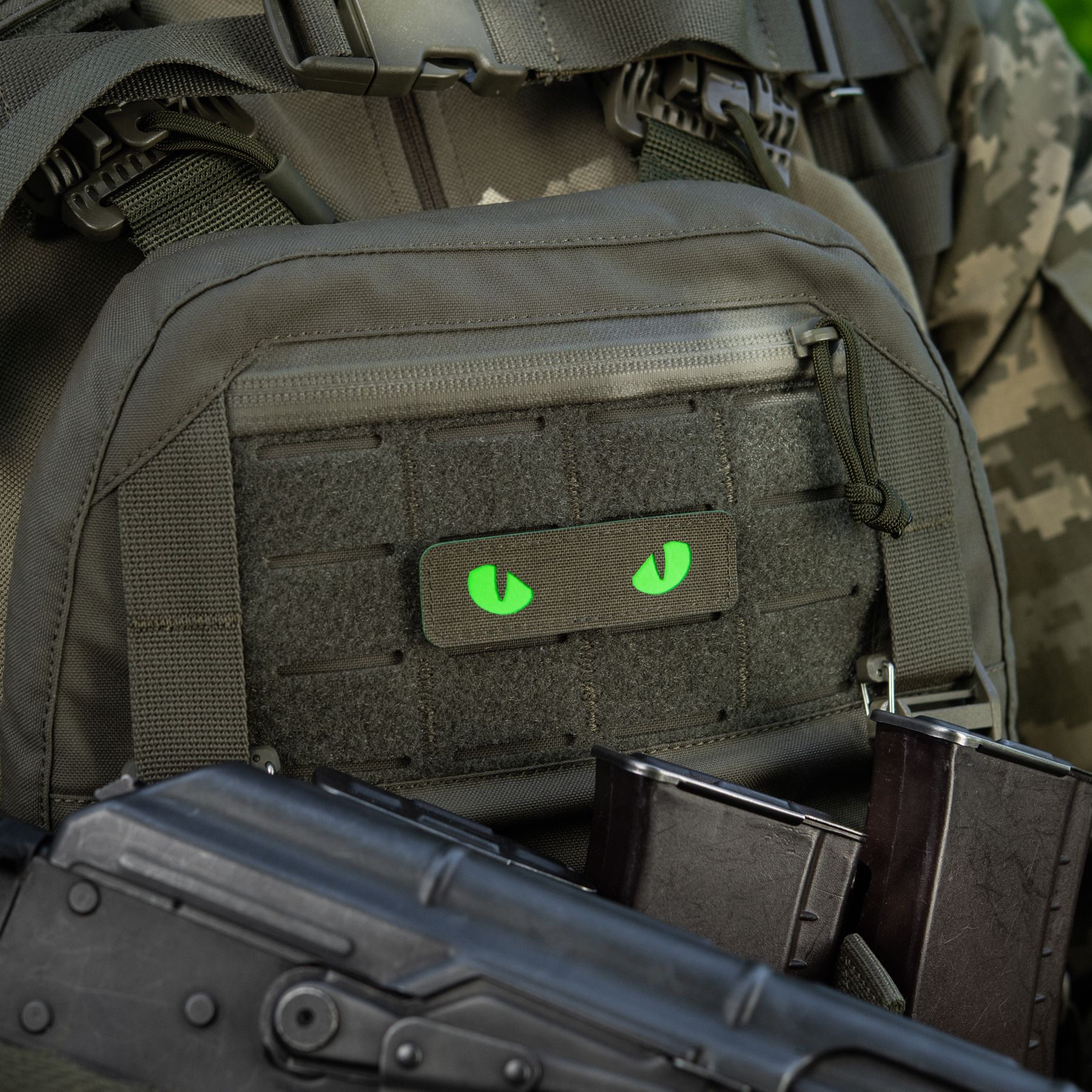 M-Tac нашивка Cat Eyes Laser Cut Ranger Green/Green/GID — 8