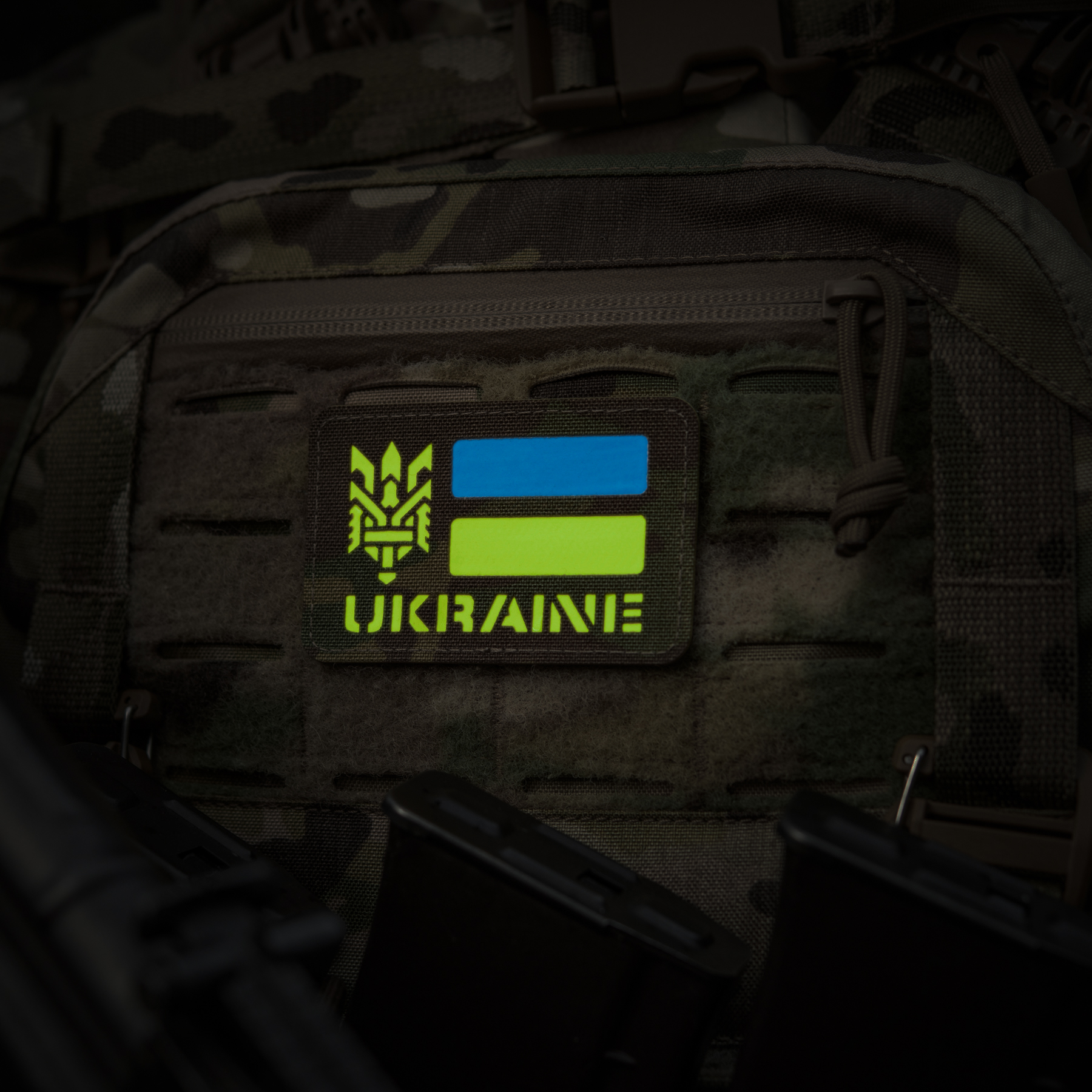 M-Tac нашивка Ukraine (с Тризубом) Laser Cut Multicam/Yellow/Blue/GID — 18