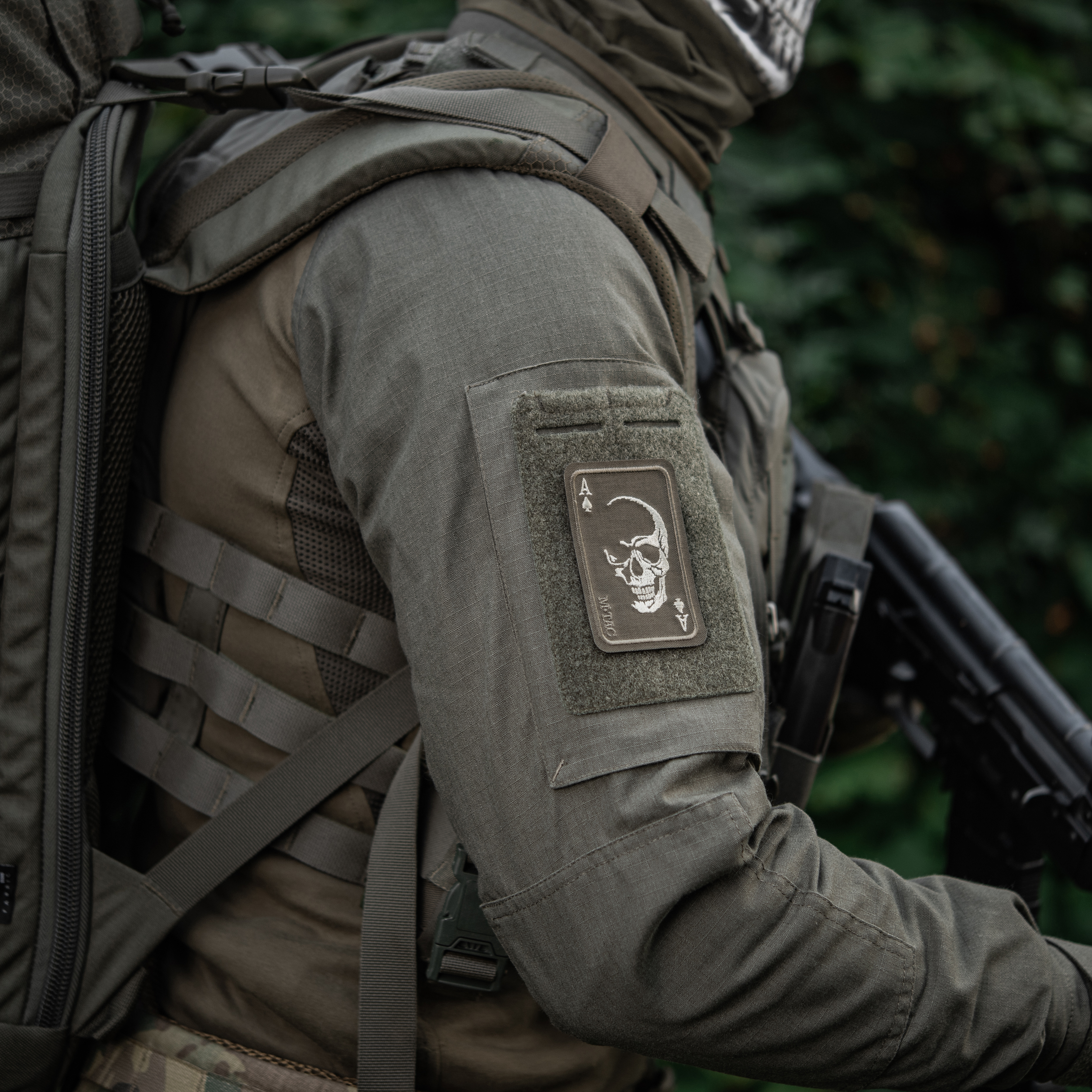 M-Tac нашивка Face of war (вишивка) Ranger Green — 3