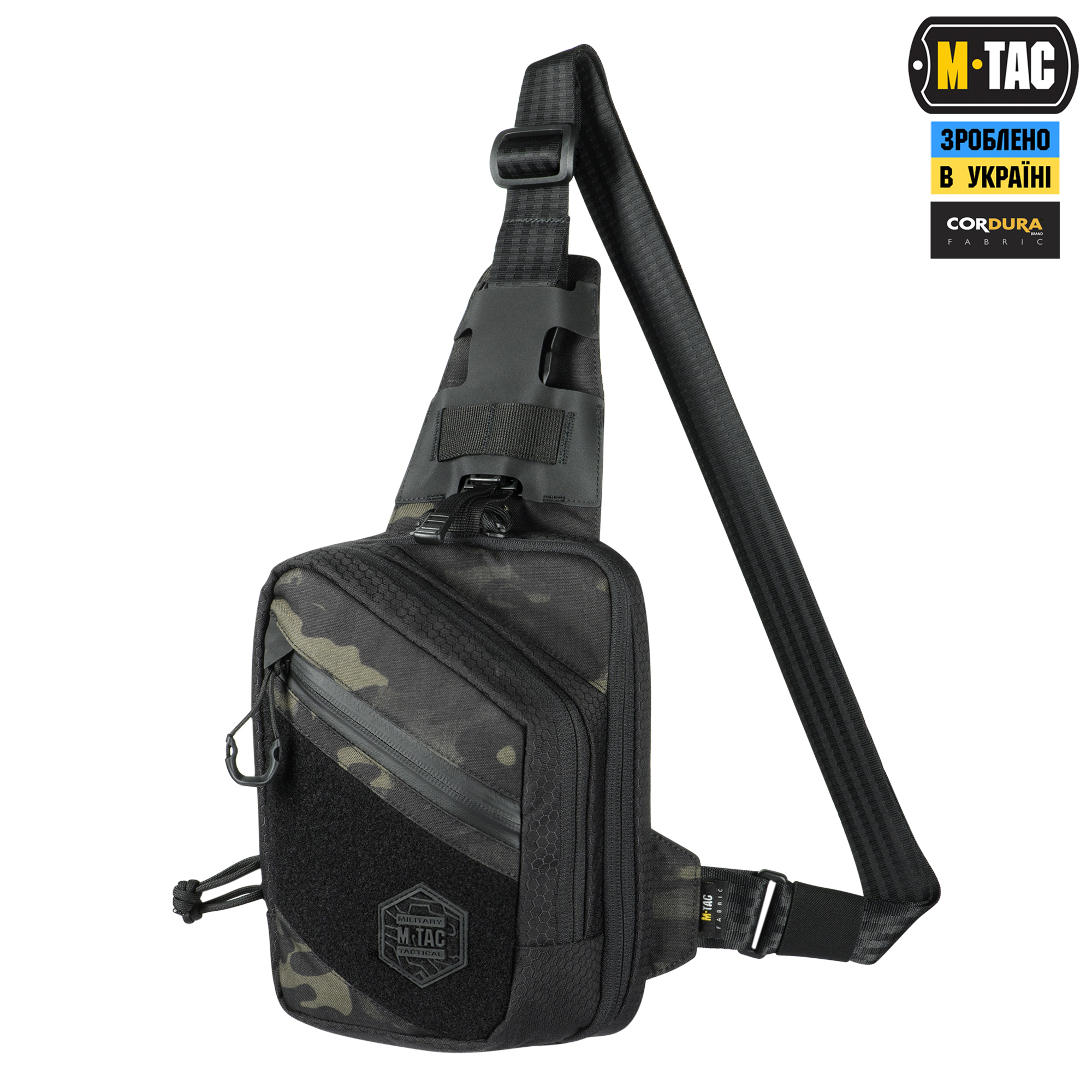 M-Tac сумка Sling Pistol Bag Elite Hex с липучкой Multicam Black/Black — 2