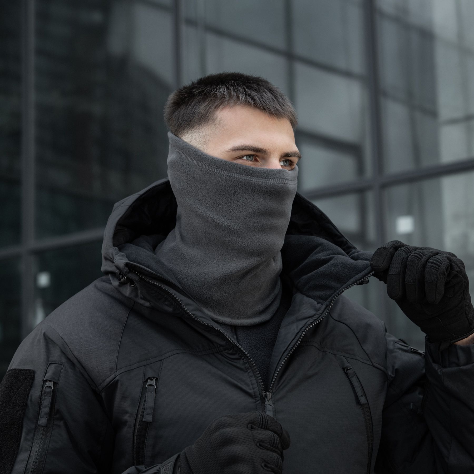 M-Tac шарф-труба длинный Polartec Dark Grey — 11