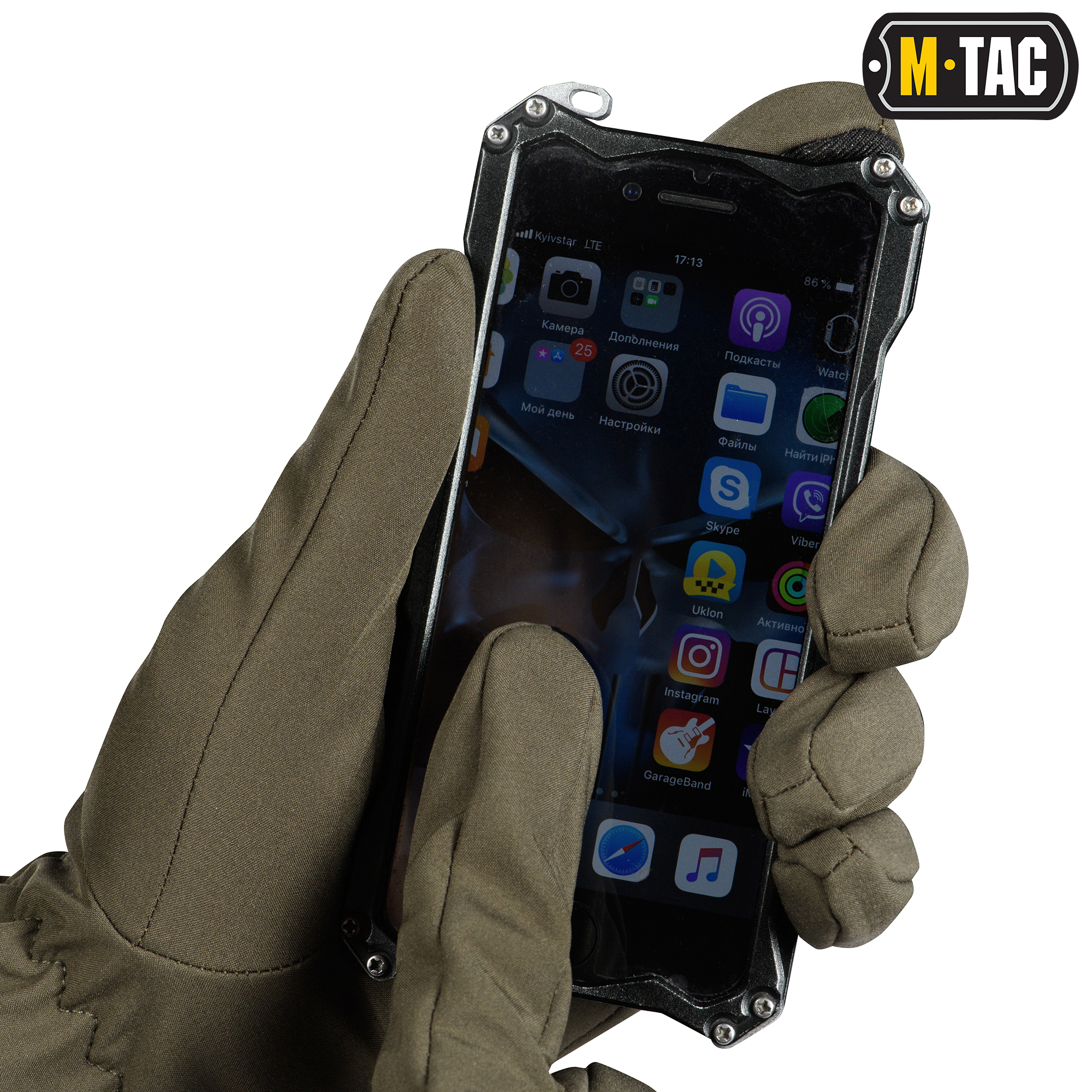 M-Tac перчатки демисезонные Soft Shell Olive — 3