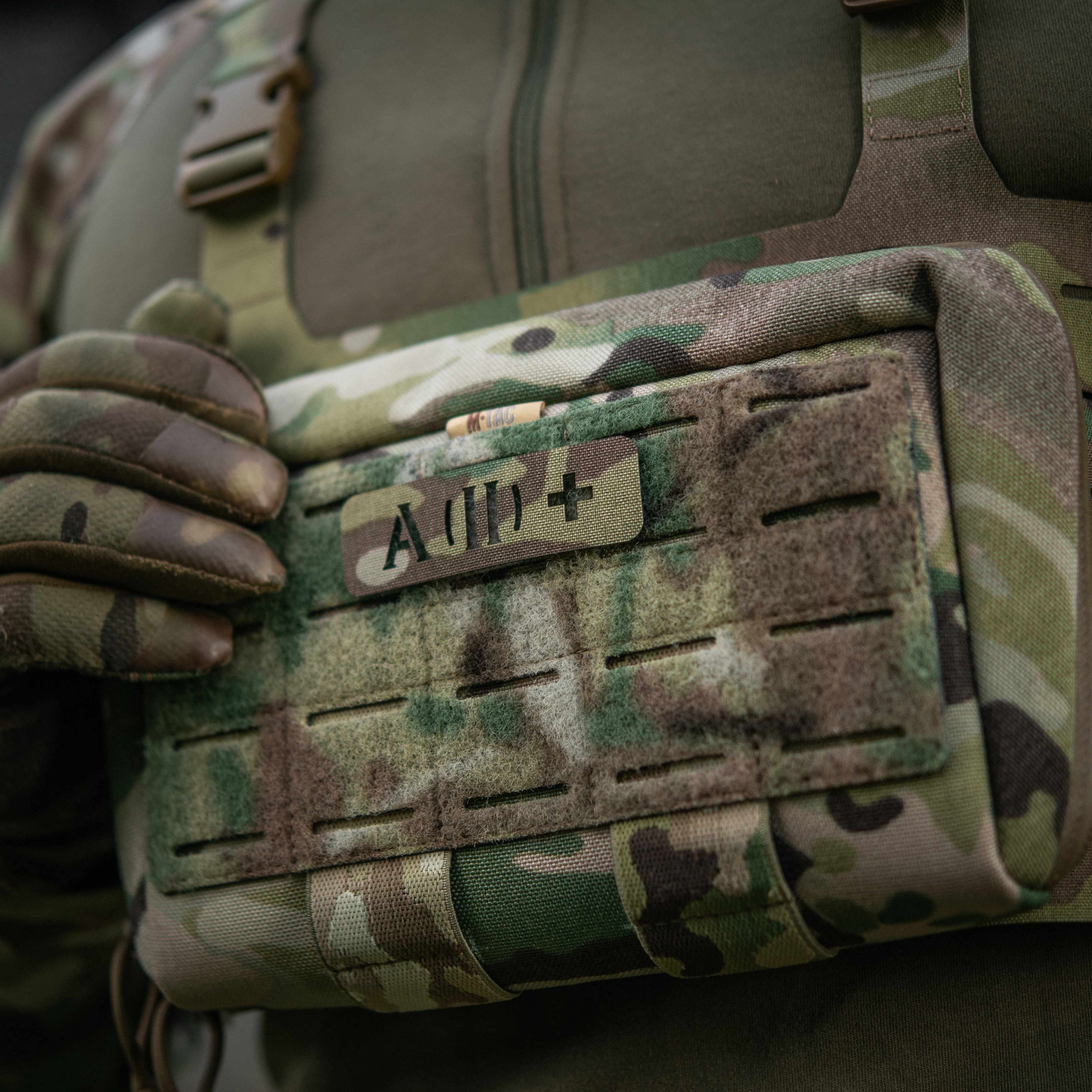 M-Tac нашивка группа крови A (II) + сквозная Laser Cut 25х80 Multicam — 4