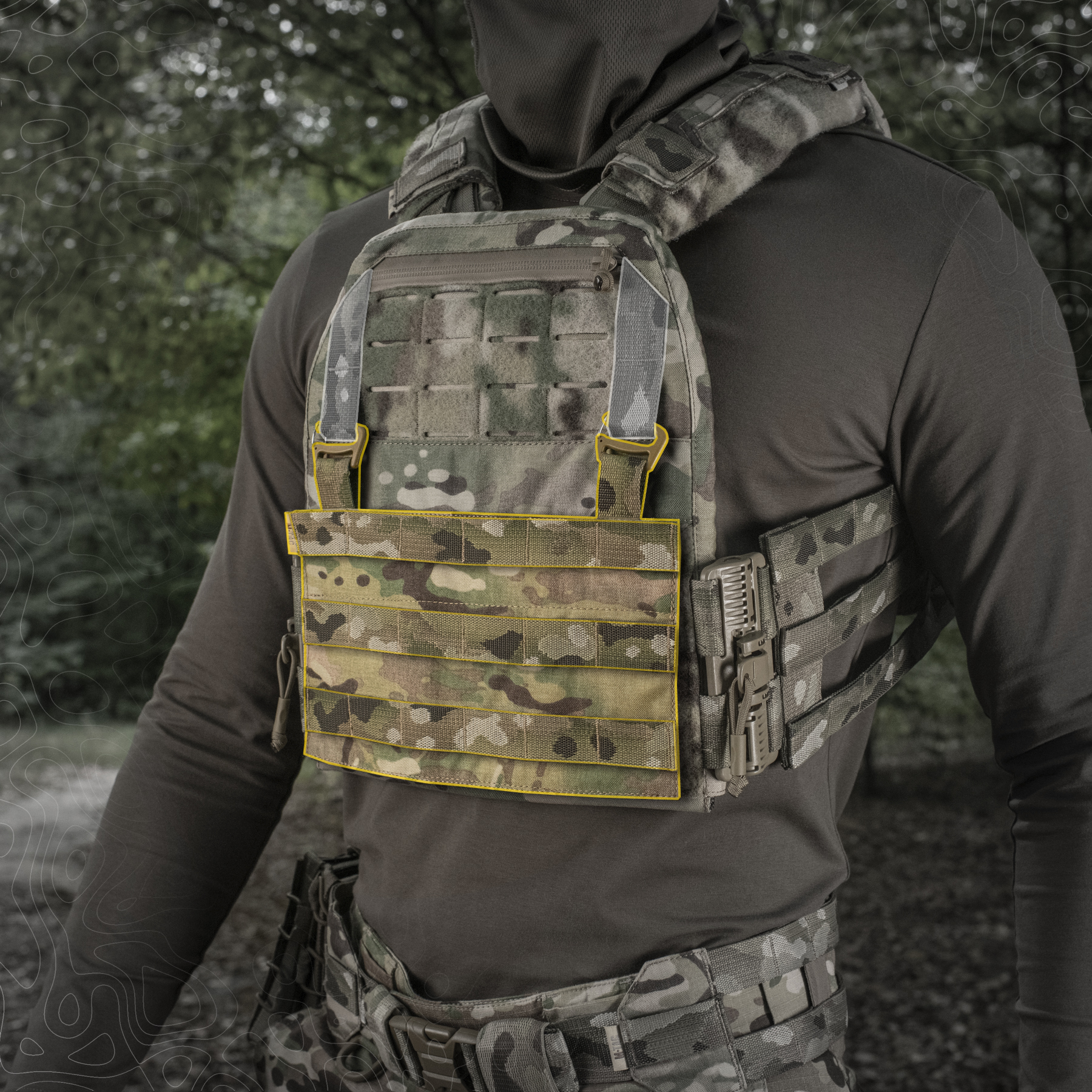 M-Tac передняя панель для плитоноски Cuirass QRS Multicam — 8