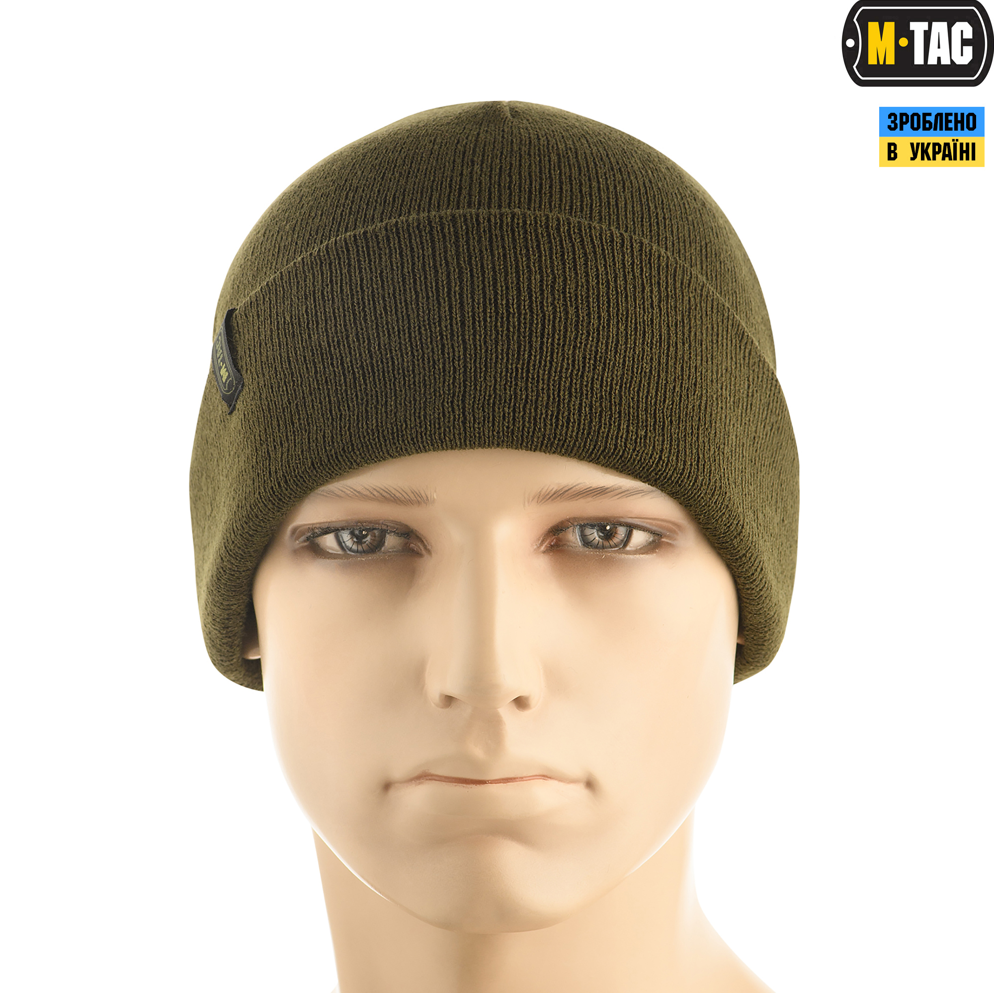 M-Tac шапка тонкая вязка 100% акрил Dark Olive — 3