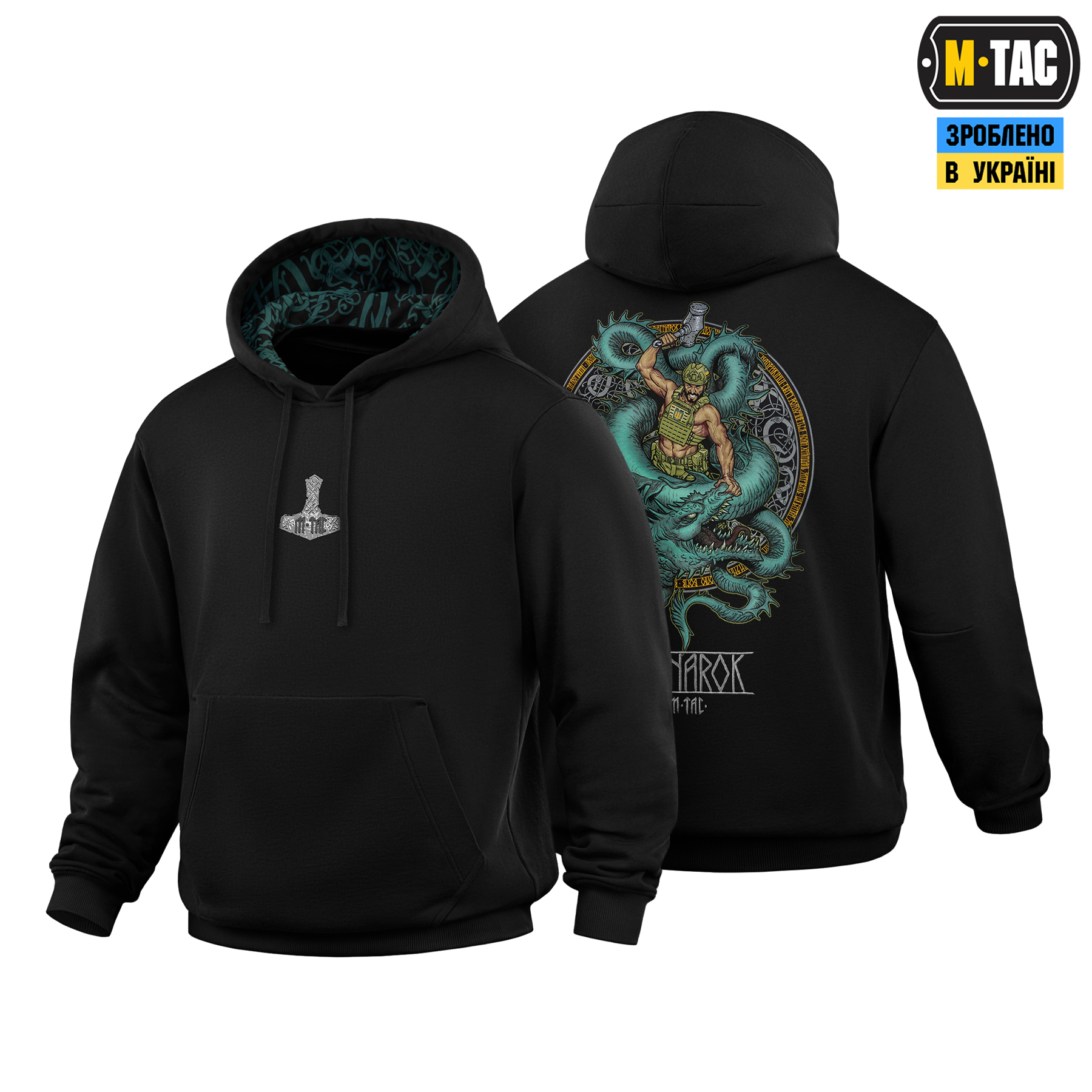 M-Tac кофта Hoodie Ragnarok Cotton Hard Black — 2
