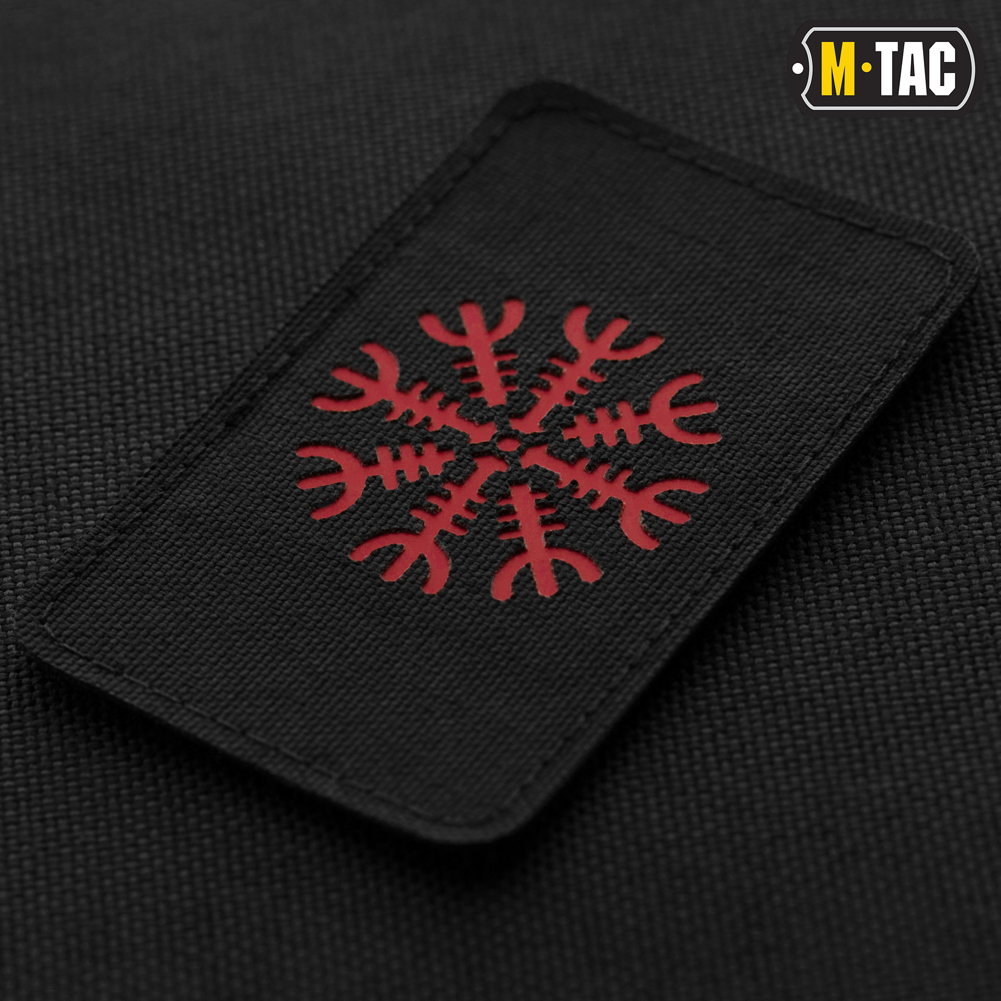 M-Tac нашивка Шлем Ужаса горизонтальная Laser Cut Black/Red — 3