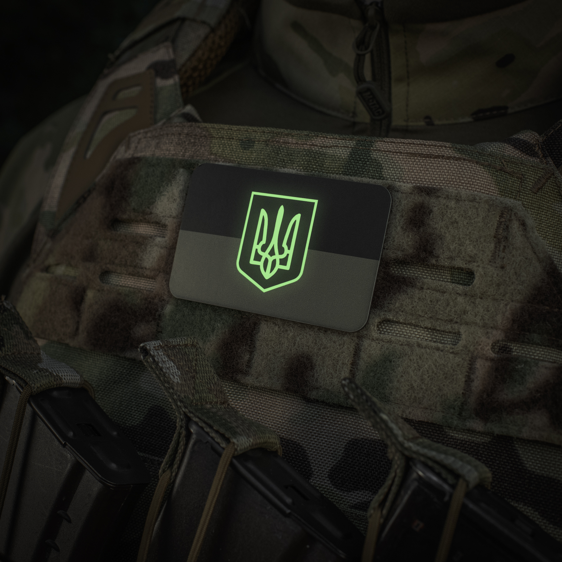M-Tac нашивка флаг Украины с гербом (80х50 мм) Olive/GID — 11