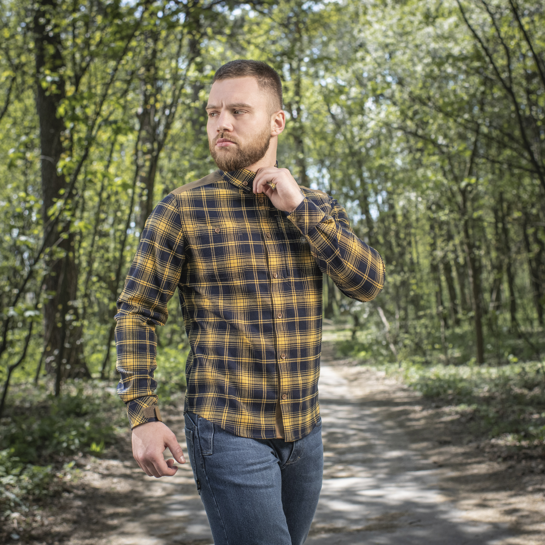 M-Tac рубашка Redneck Shirt Navy Blue/Yellow — 15