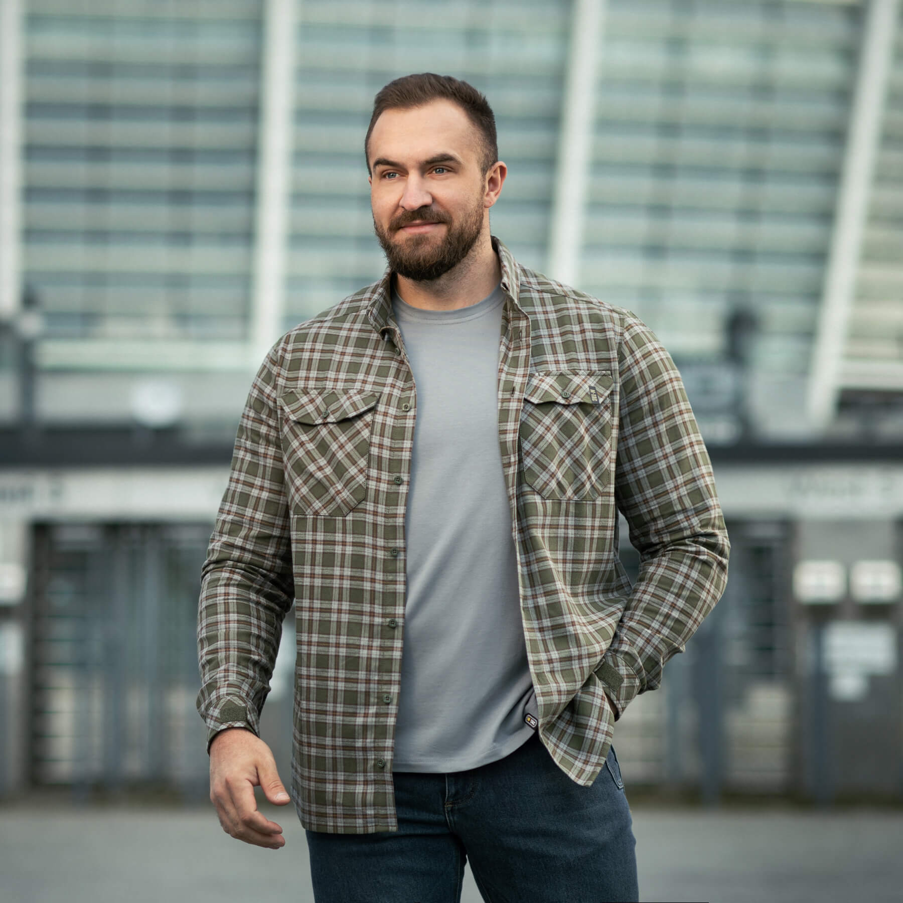 M-Tac рубашка Lumberjack Cotton Shirt Olive/Grey — 29