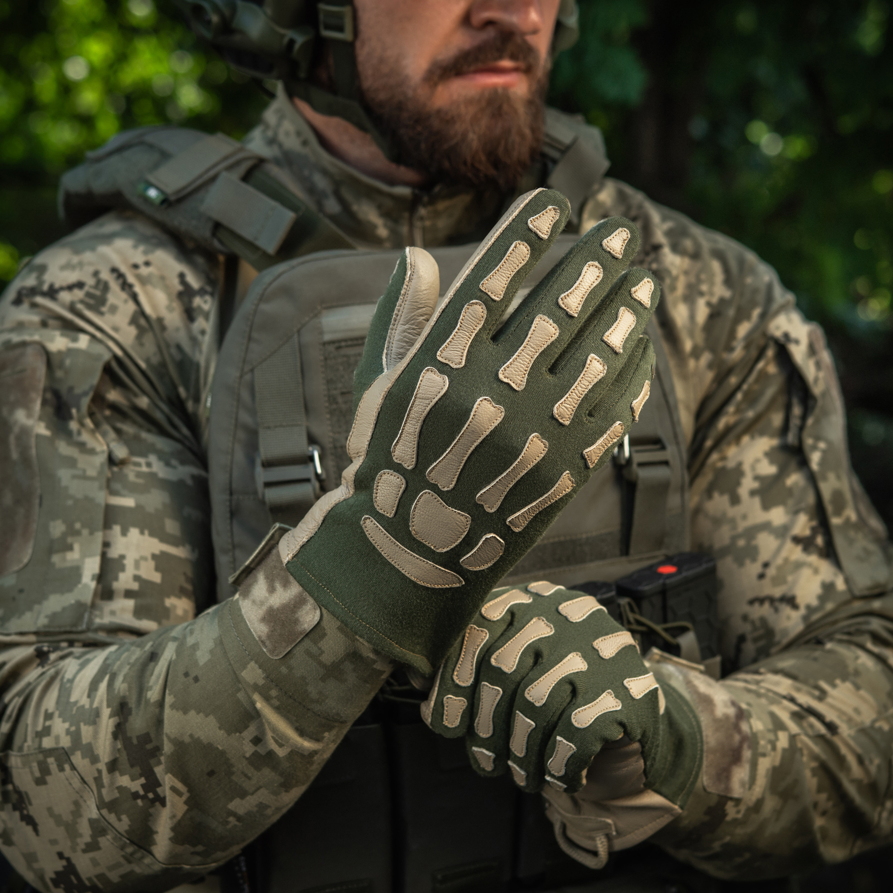 M-Tac перчатки Skeleton Nomex Olive/Coyote — 10