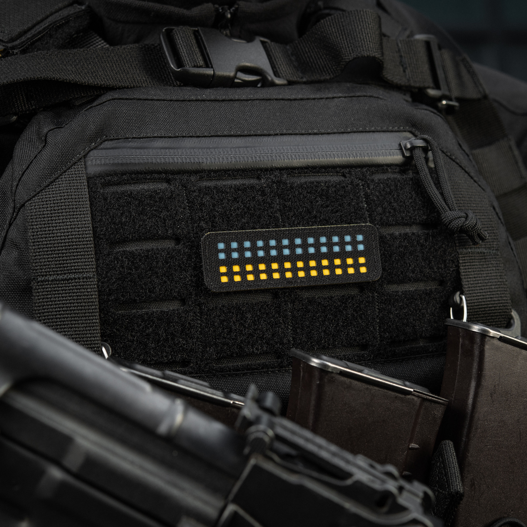 M-Tac нашивка флаг Украины 25х80 Laser Cut Black/Yellow/Blue/GID — 9