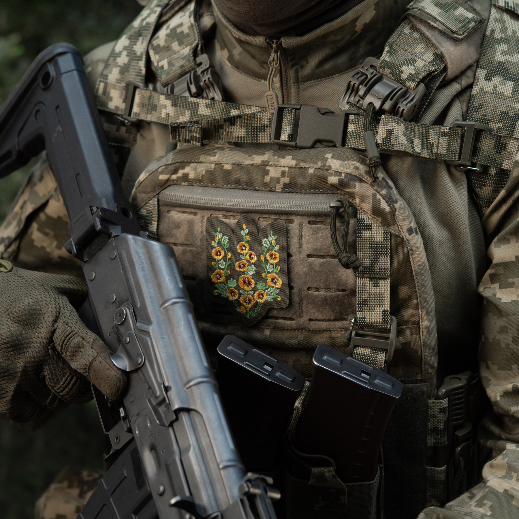 M-Tac нашивка Тризуб Мальви (вишивка) Ranger Green — 3