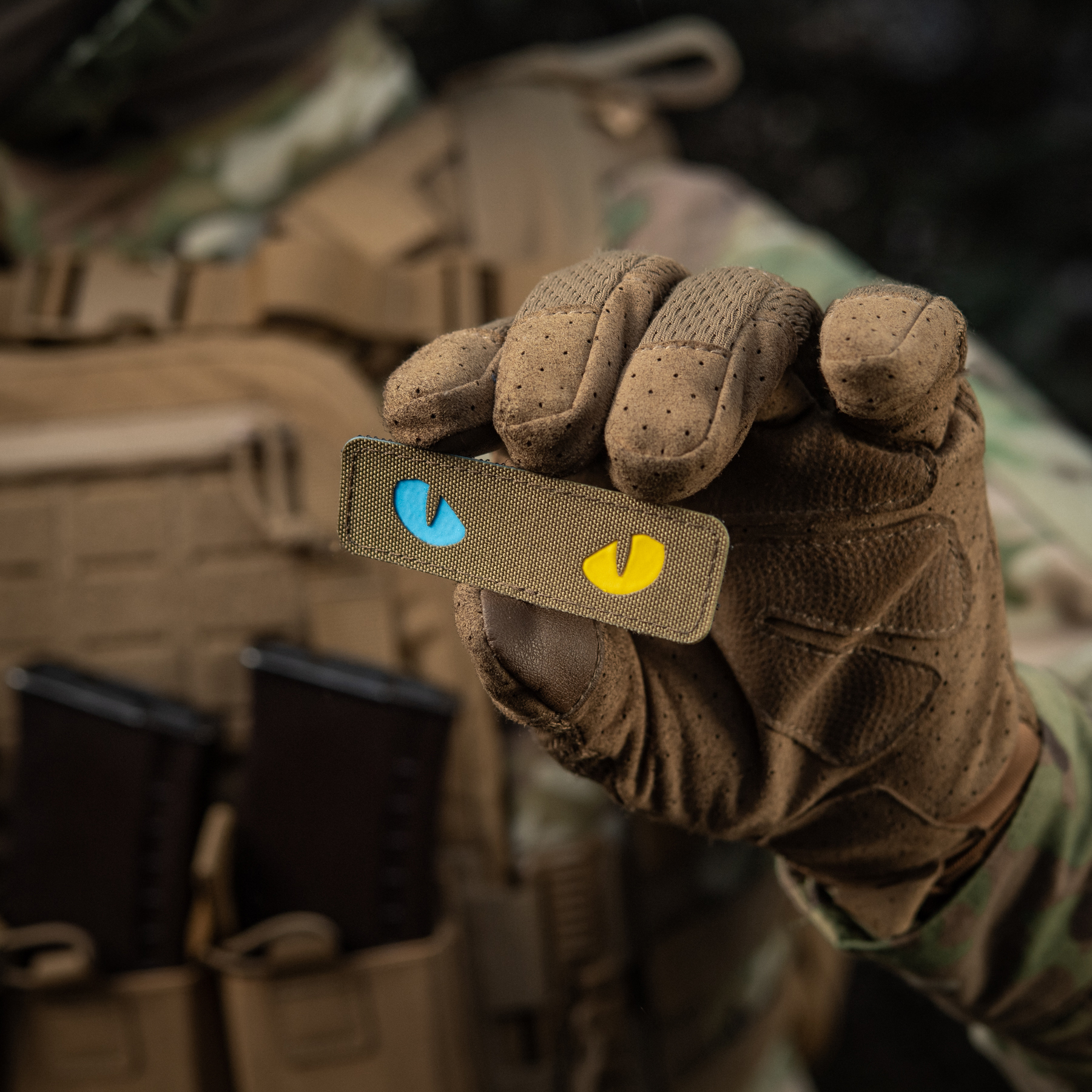 M-Tac нашивка Cat Eyes Laser Cut Coyote/Yellow/Blue/GID — 10