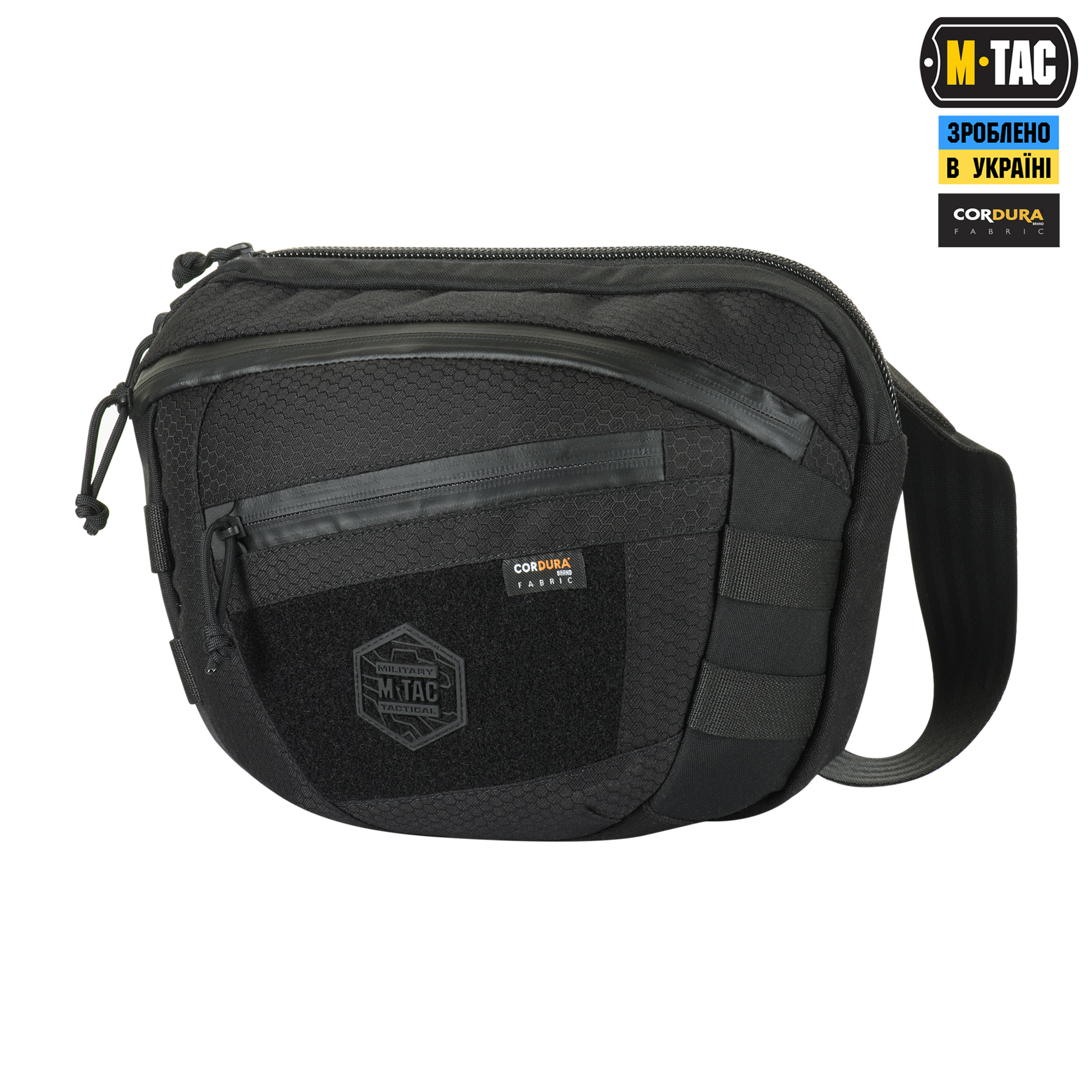 Сумка M-Tac Sphaera Hex Hardsling Bag Large з липучкою Elite Black (51422002) Чорний