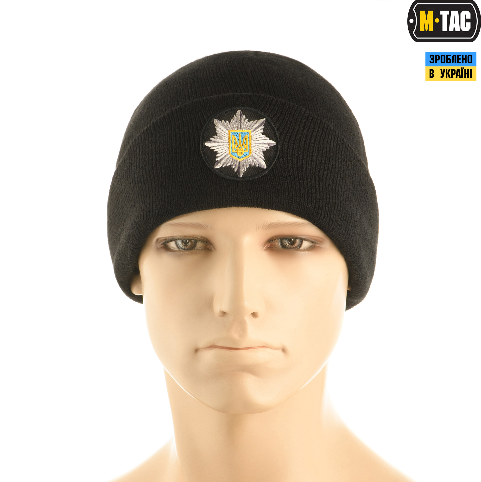 M-Tac шапка Полиция тонкая вязка 100% акрил Black — 3