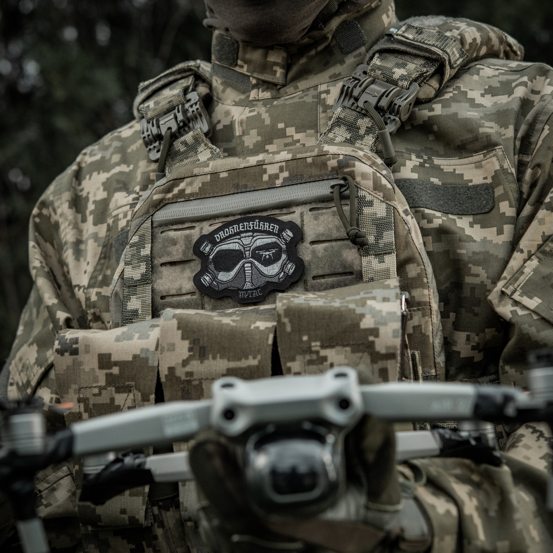 M-Tac нашивка Drohnenführer (вышивка) Black — 8